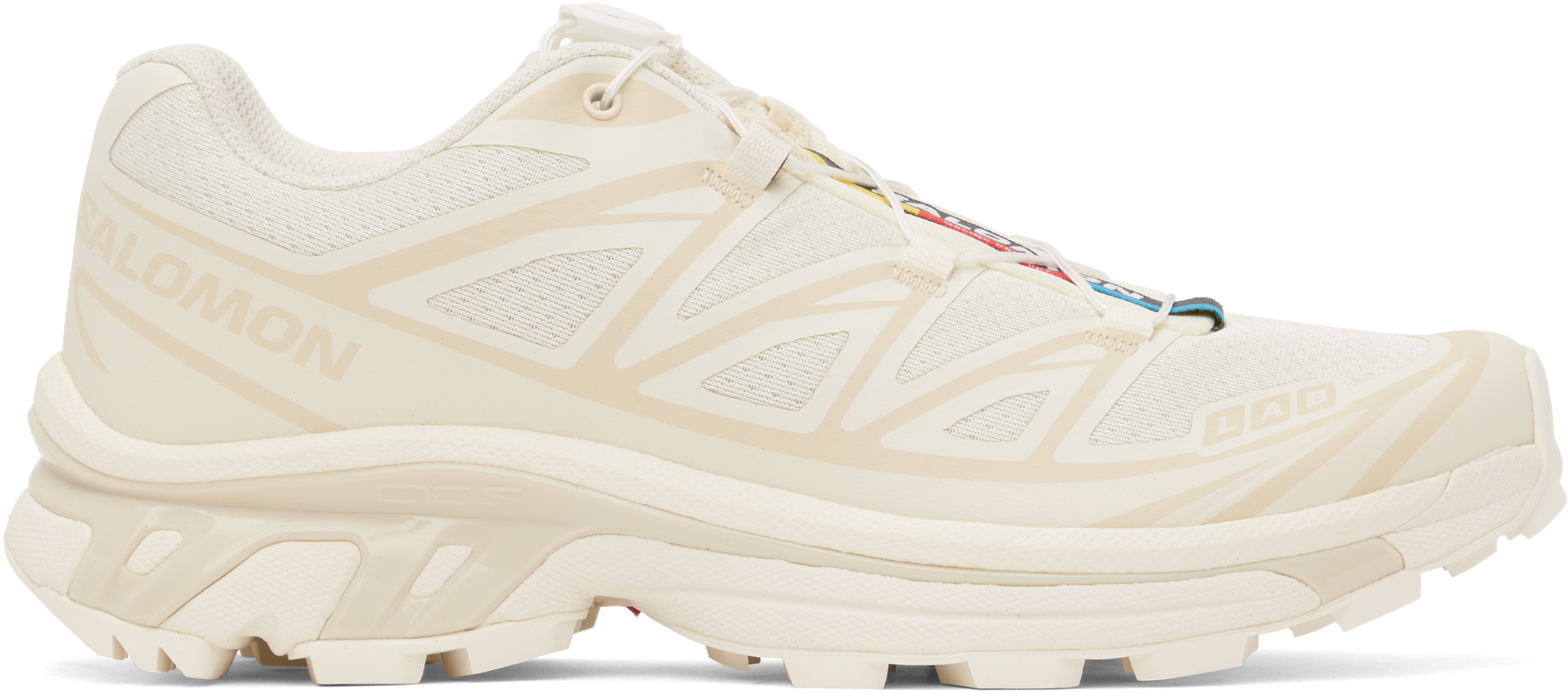 Shop Salomon Off-white Xt-6 Sneakers In Vanilla Ice / Vanill