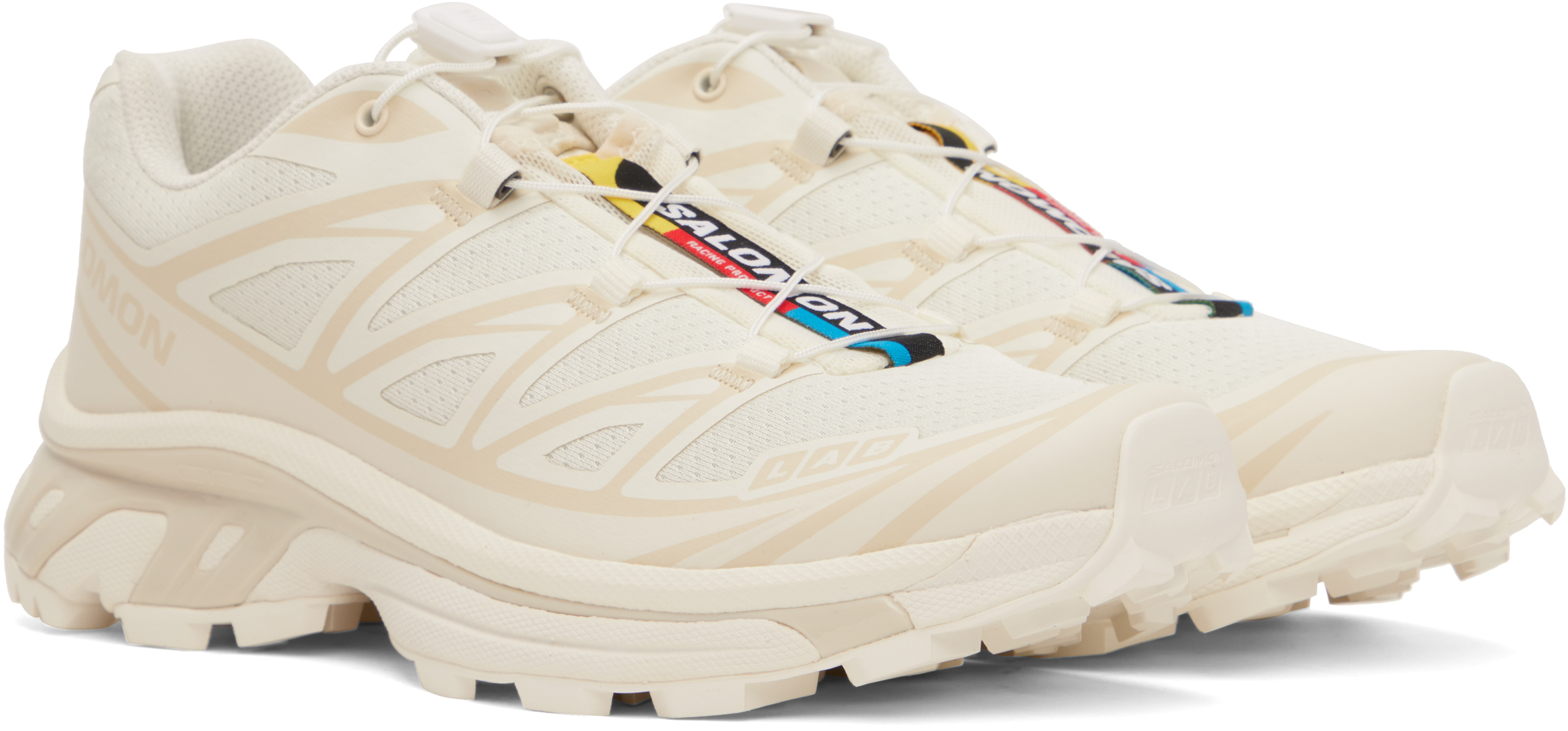 Shop Salomon Off-white Xt-6 Sneakers In Vanilla Ice / Vanill