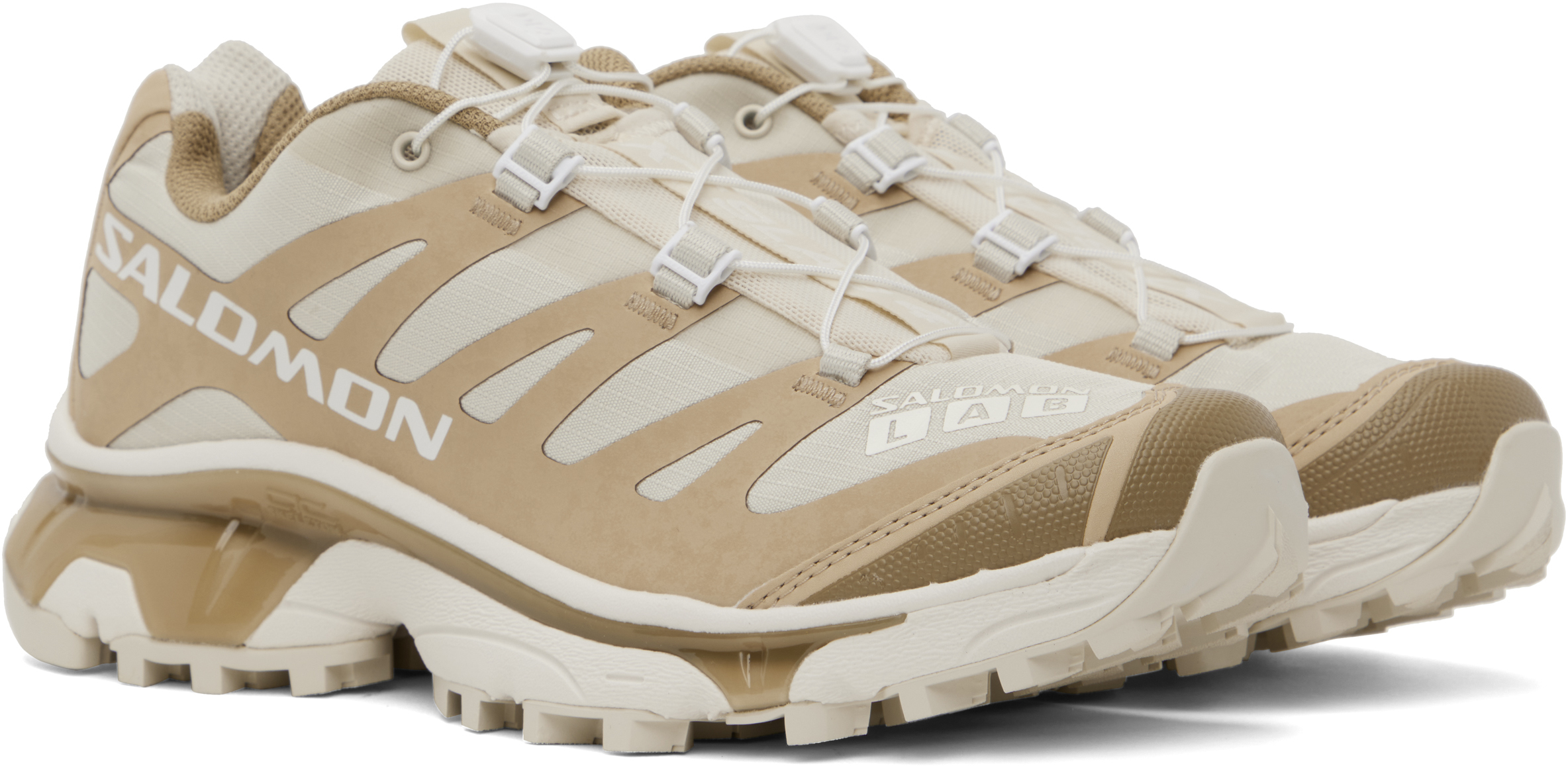 Salomon Xt-4 Og Protective Sneakers In Safari / Almond Milk