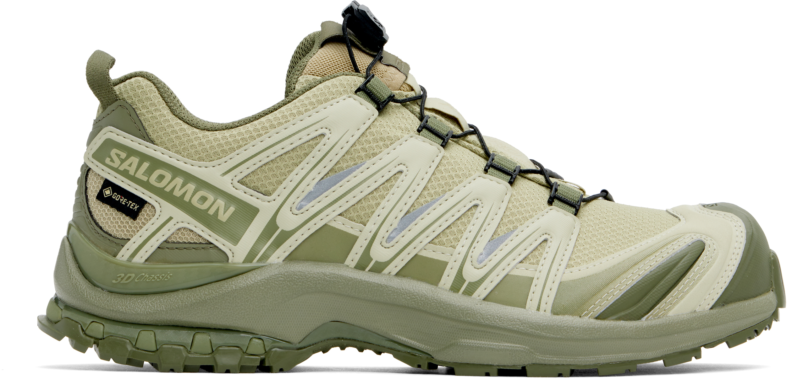 【関税込み】Salomon カーキ XA Pro 3D GORE-TEX スニーカー Salomon: カーキ XA PRO 3D GORE-TEX スニーカー | SSENSE 日本