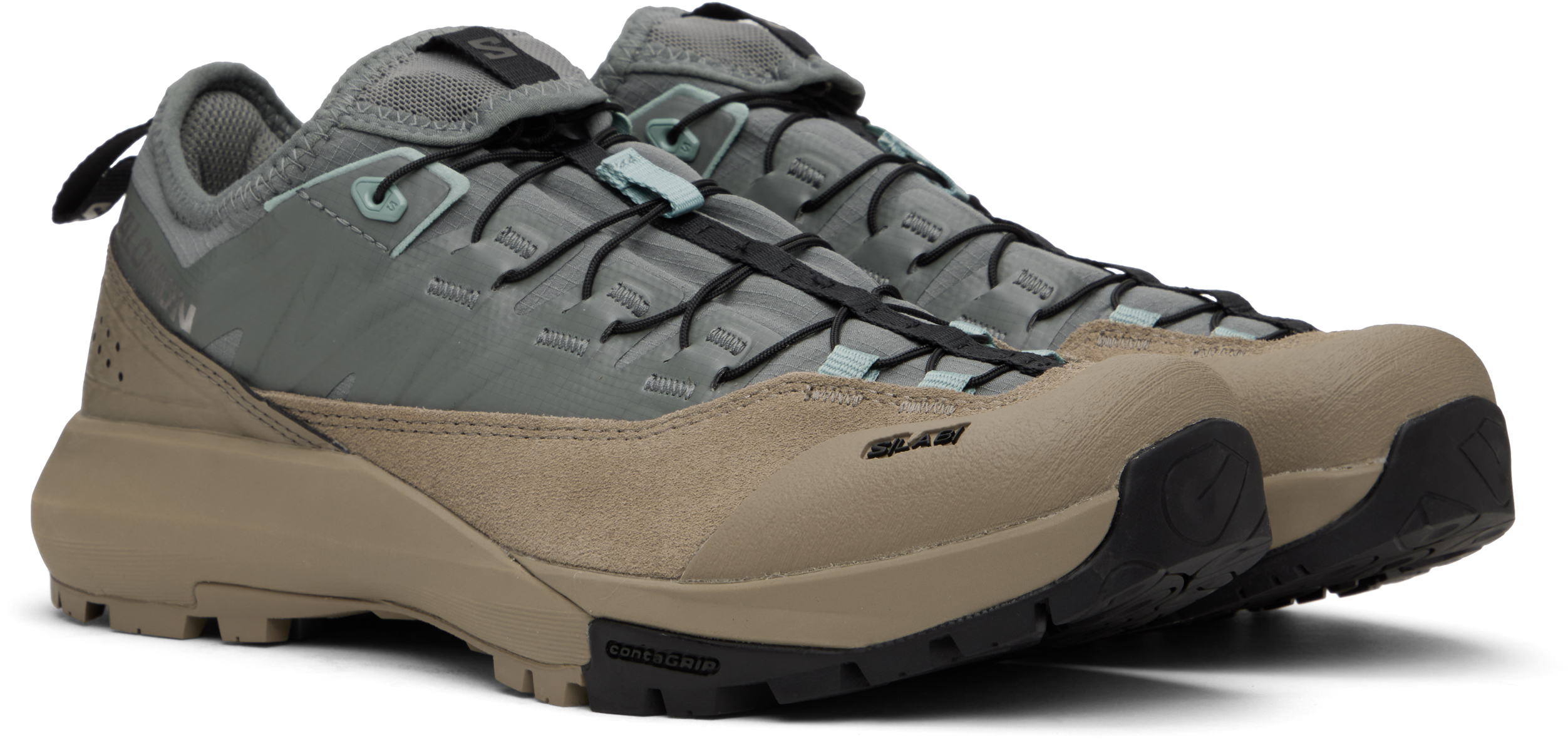 Salomon Brown & Gray Alpinway Advanced Sneakers In Sedona Sage / Fallen