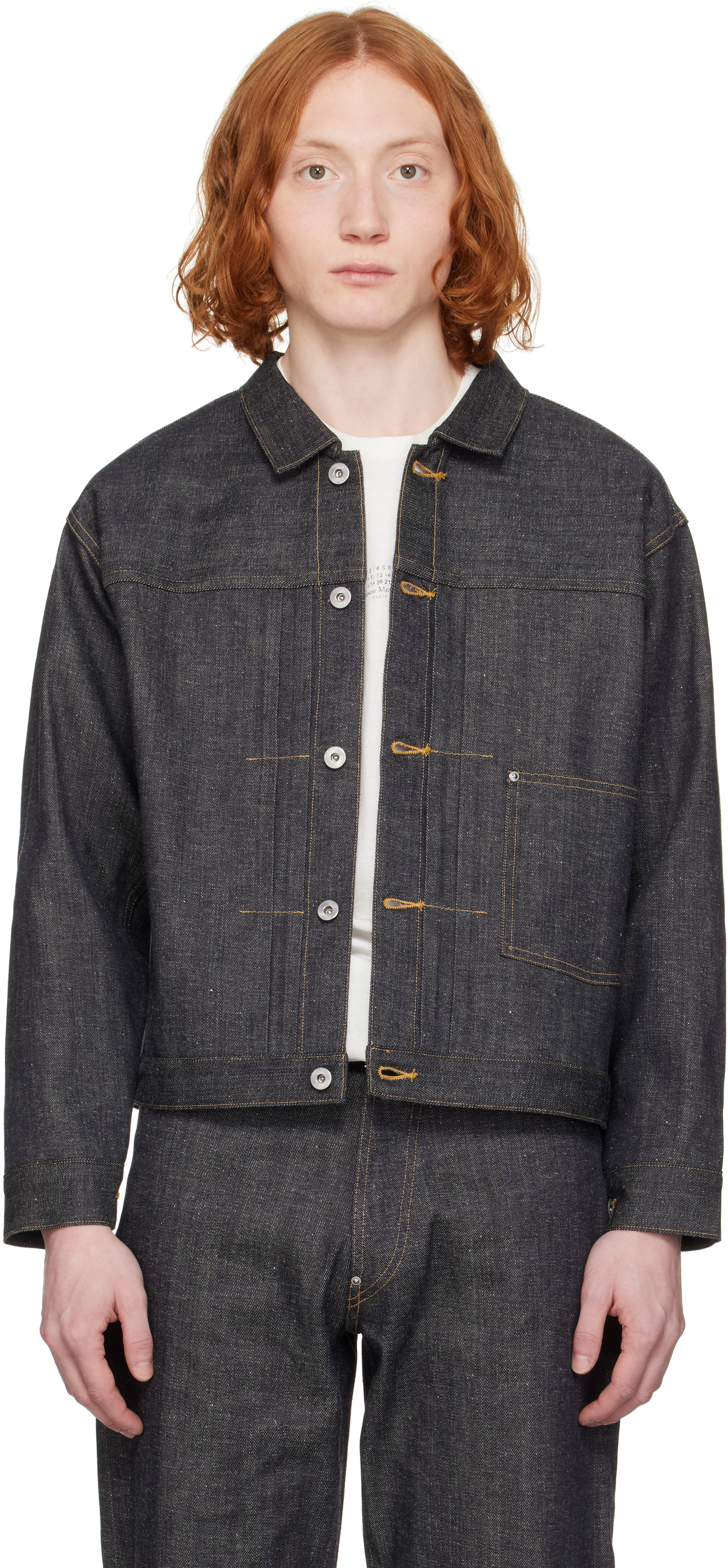 Taiga Takahashi: Indigo Lot. 703 Denim Jacket | SSENSE Taiga Takahashi: Indigo Lot. 703 Denim Jacket | SSENSE