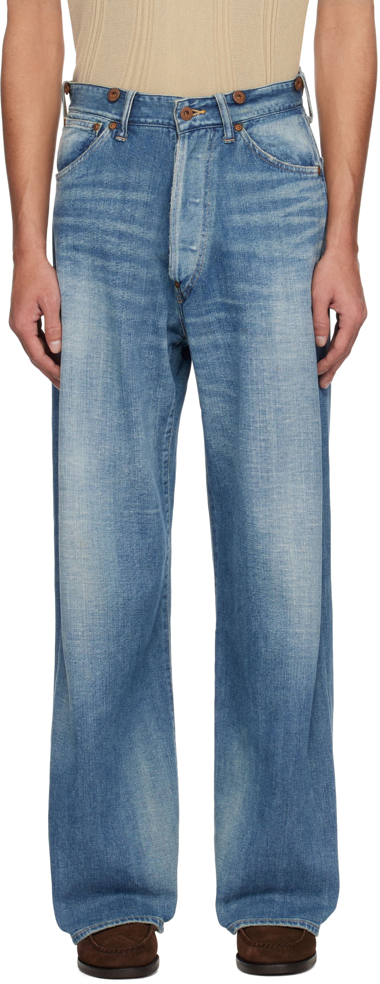 Taiga Takahashi: Blue Lot. 704 C.1920's Jeans | SSENSE