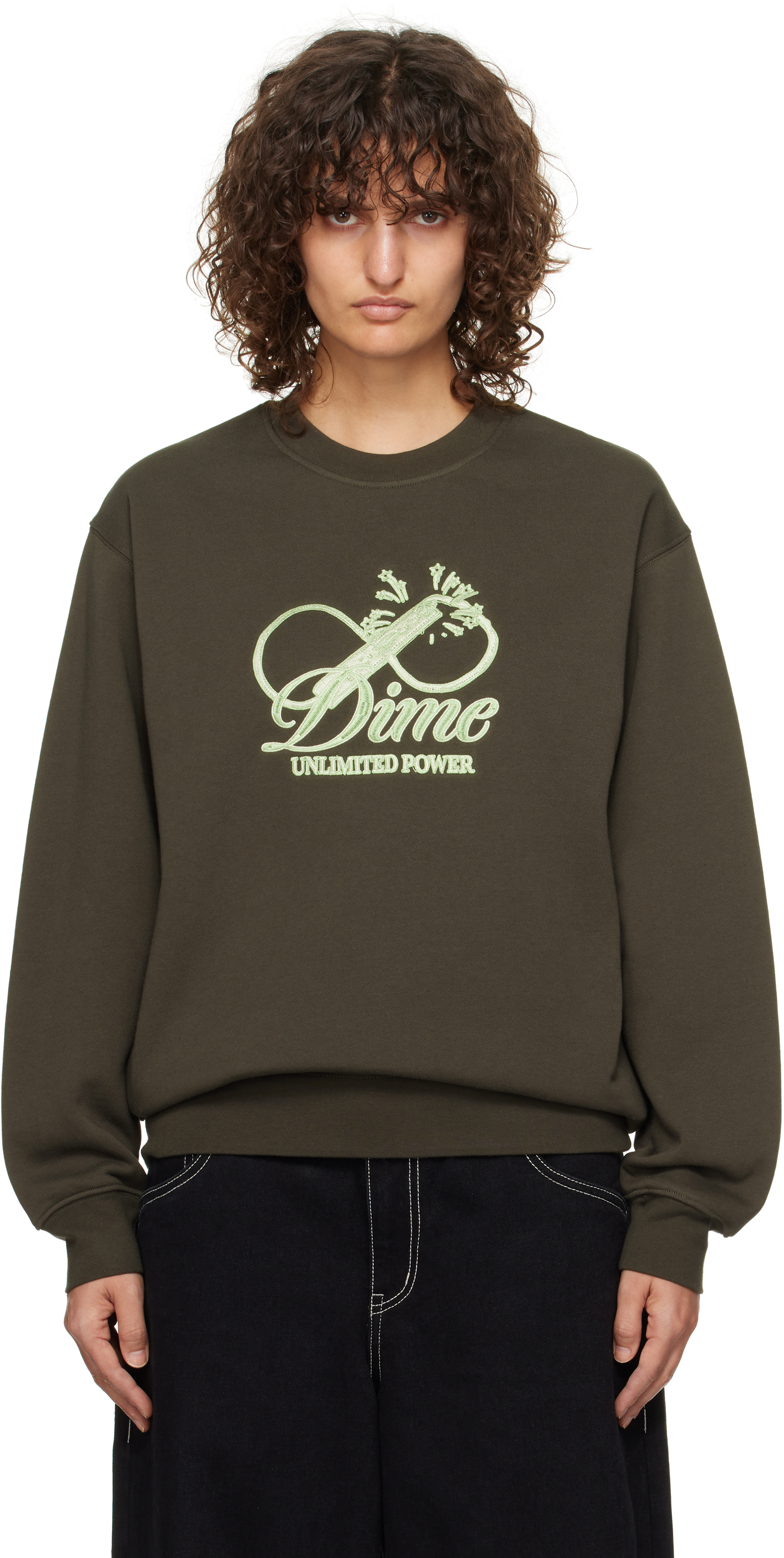 Black Cursive Power Sweatshirt