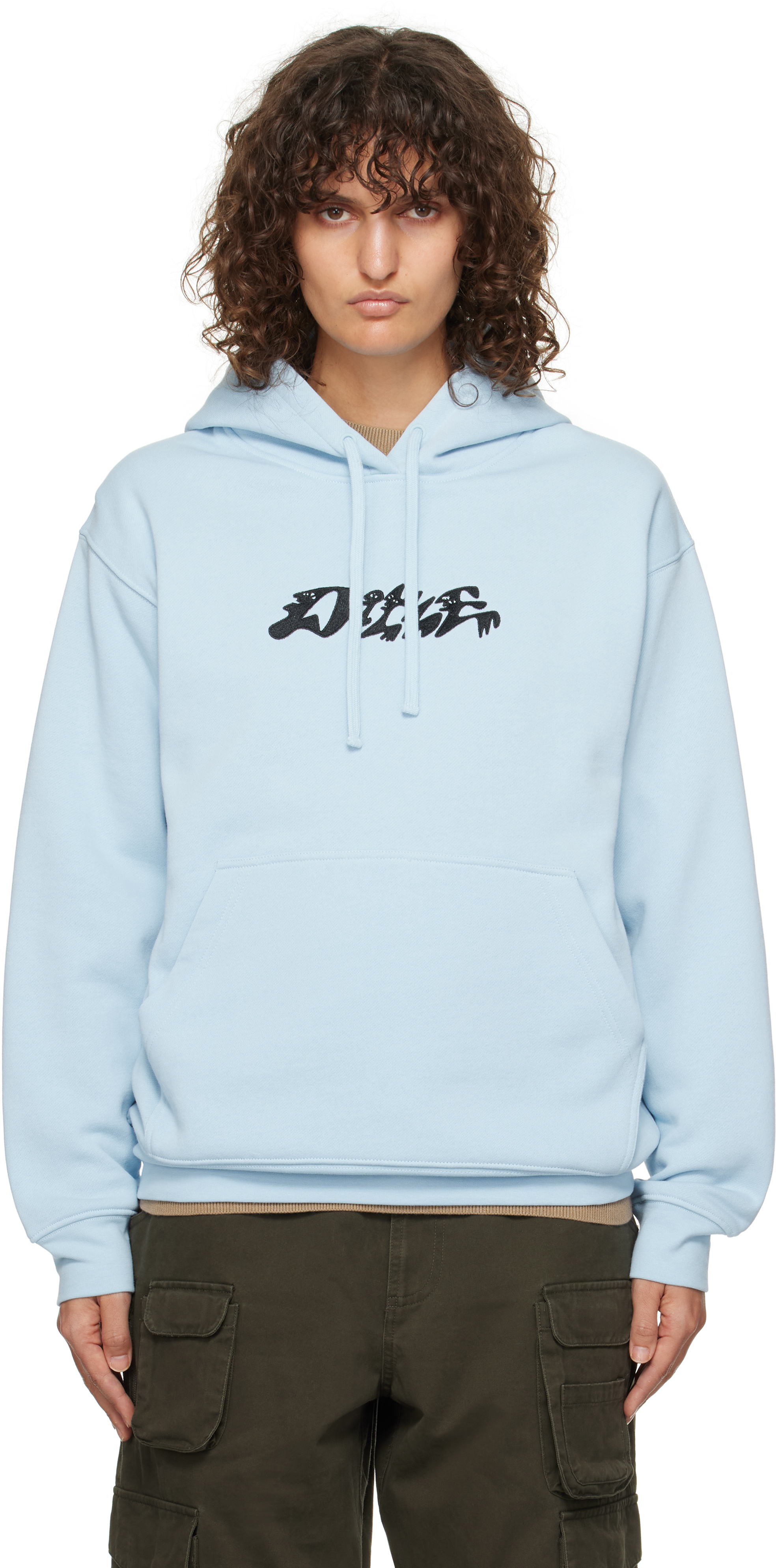 Blue Happy Hoodie