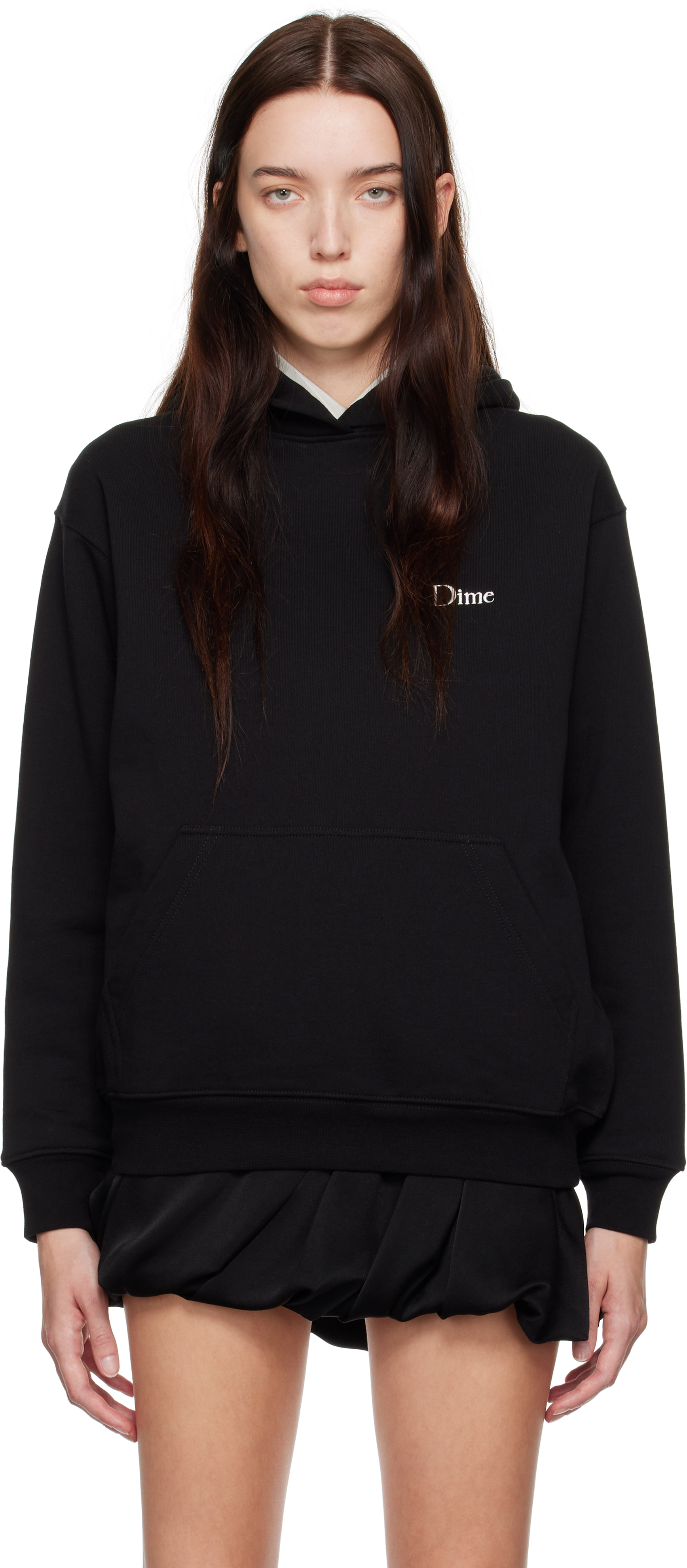 Black Classic Small Logo Hoodie