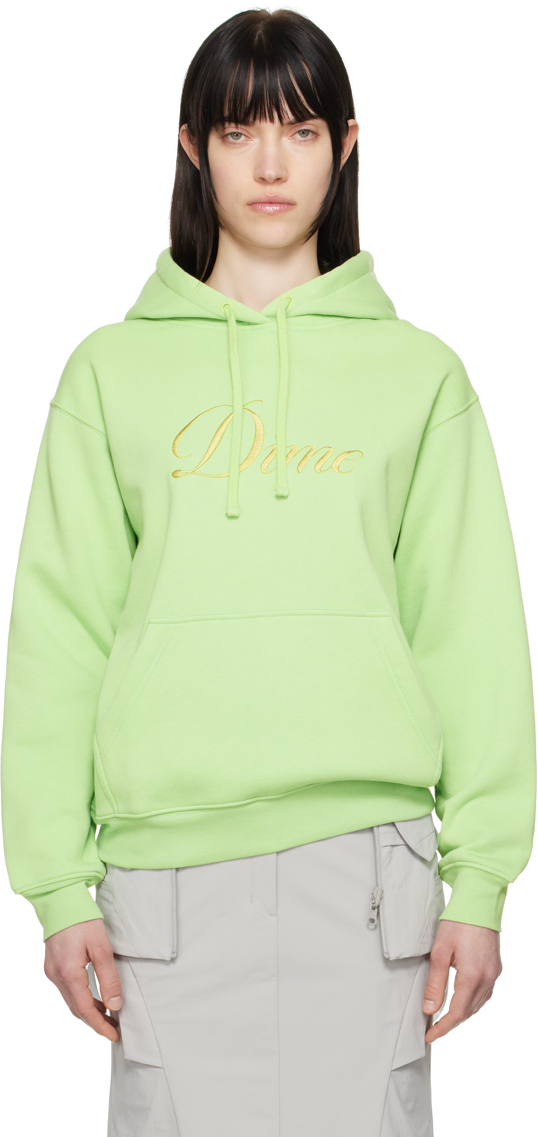 Green Cursive Logo Hoodie