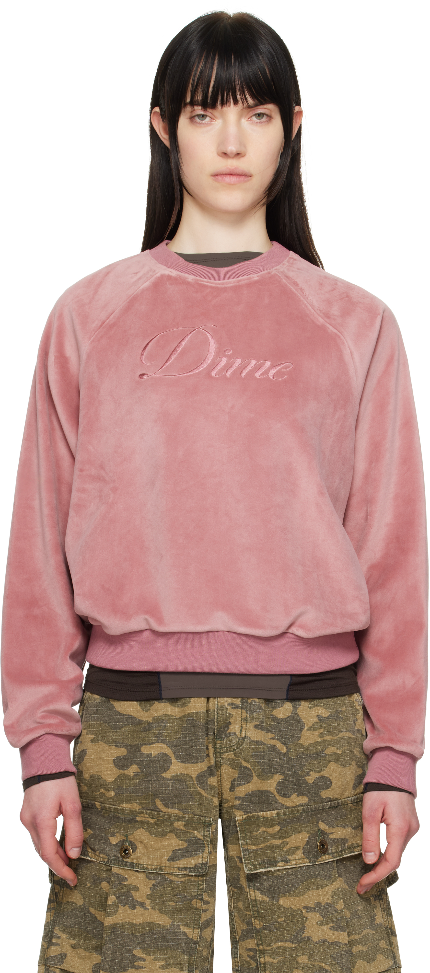 Pink Cursive Crewneck Sweatshirt