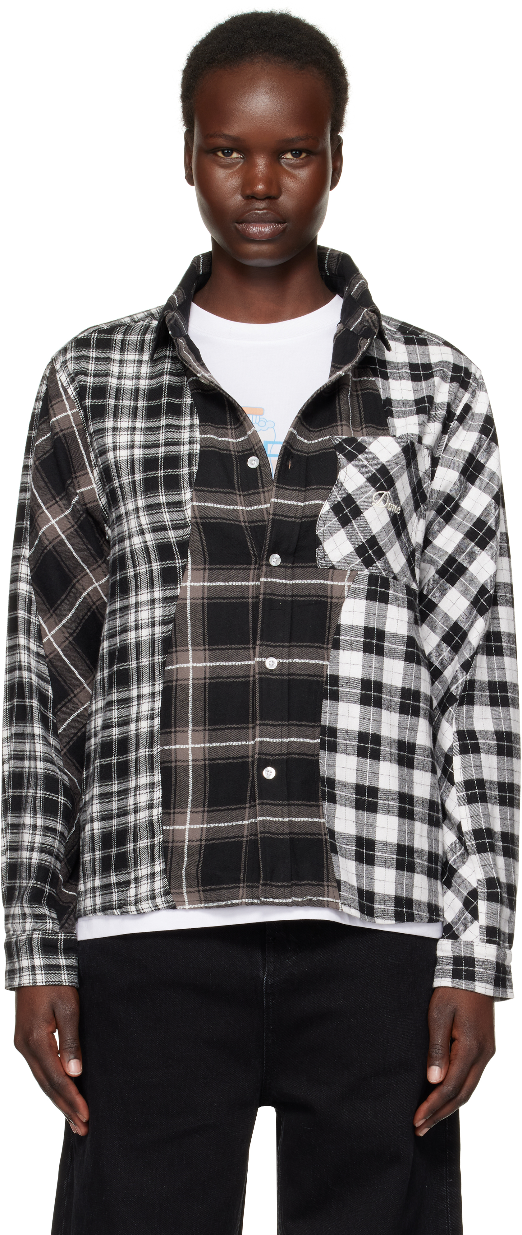 Black & White Triple Plaid Shirt