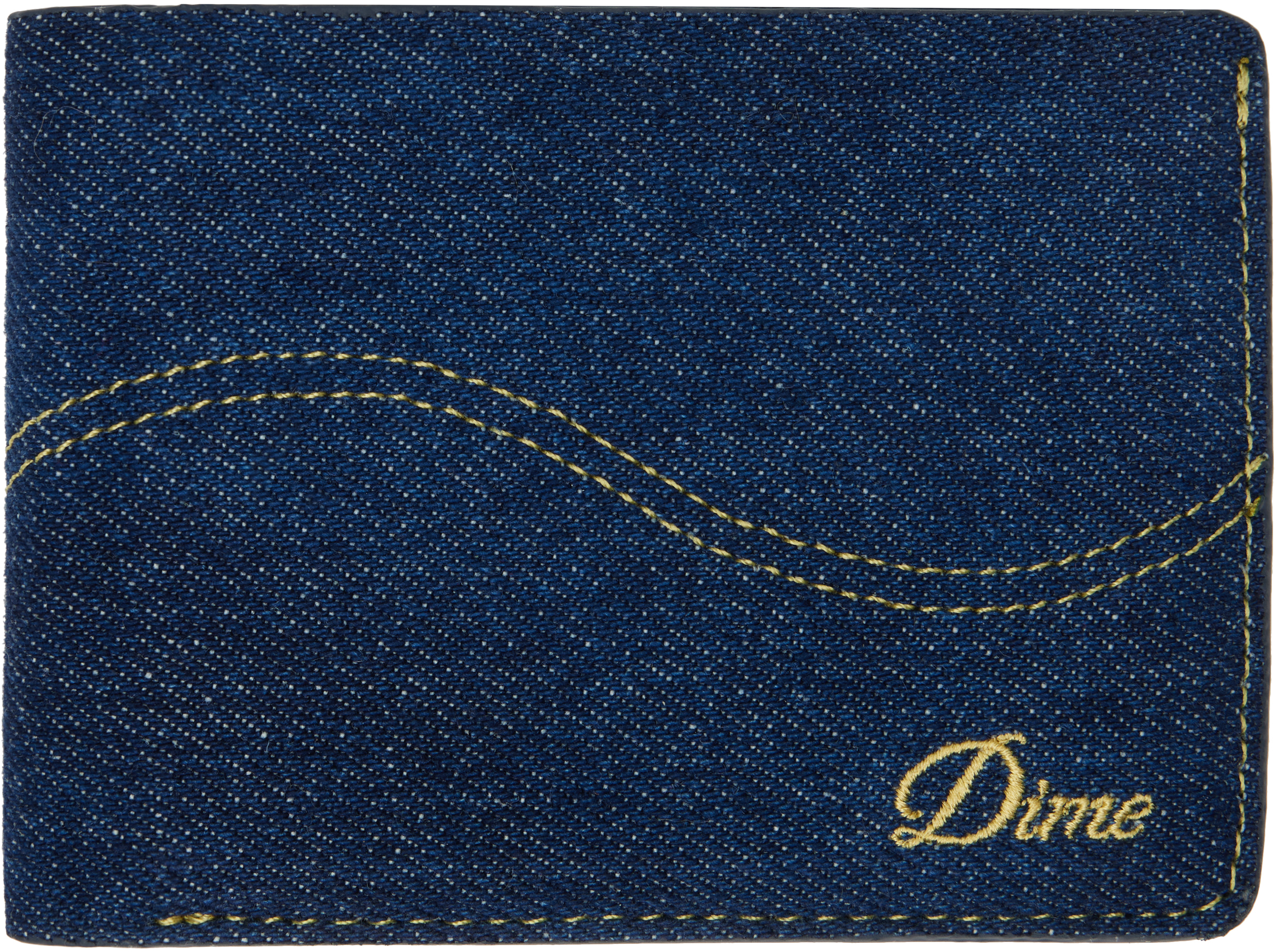 Blue Cursive Bifold Wallet