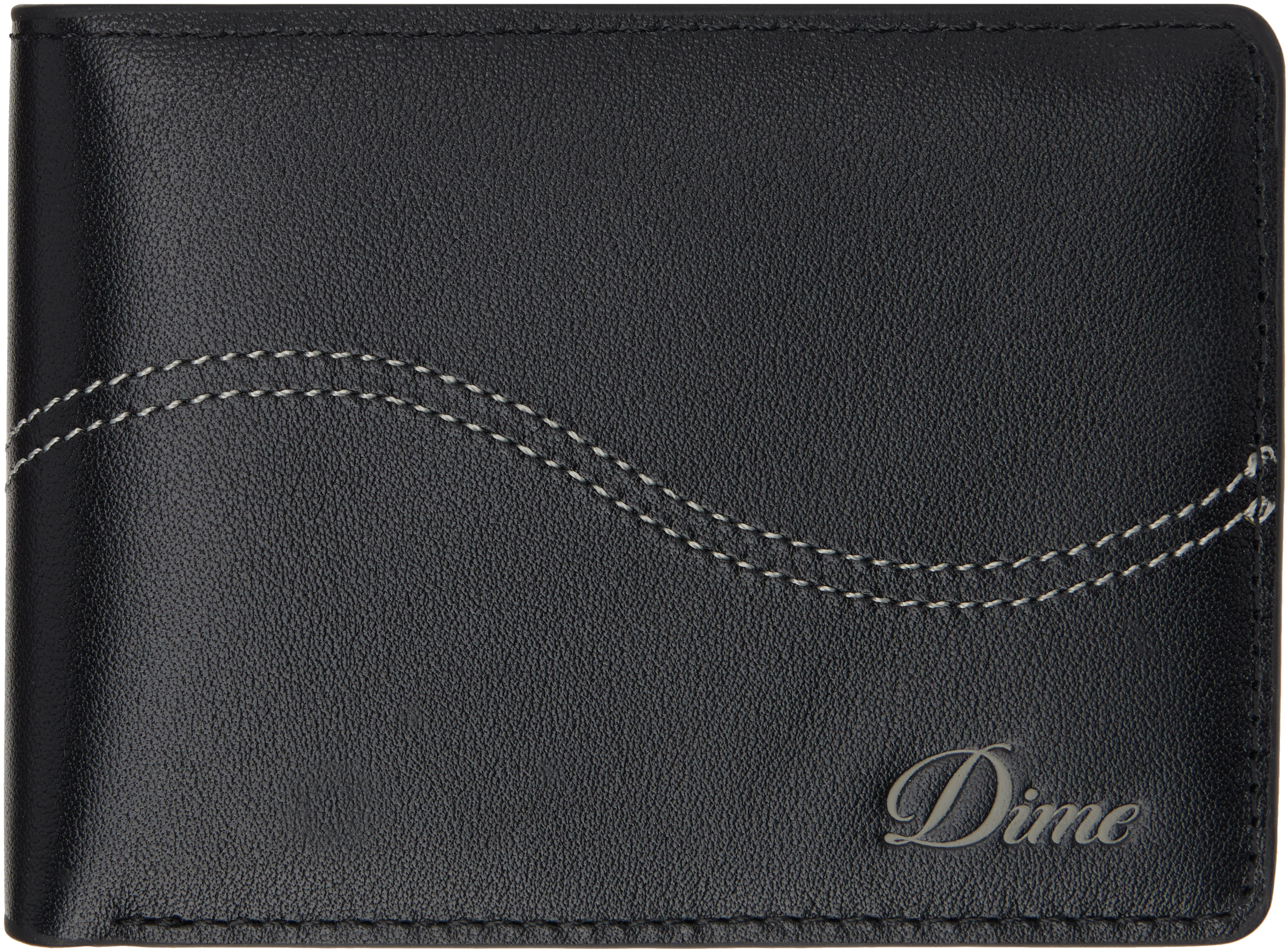 Black Cursive Bifold Wallet