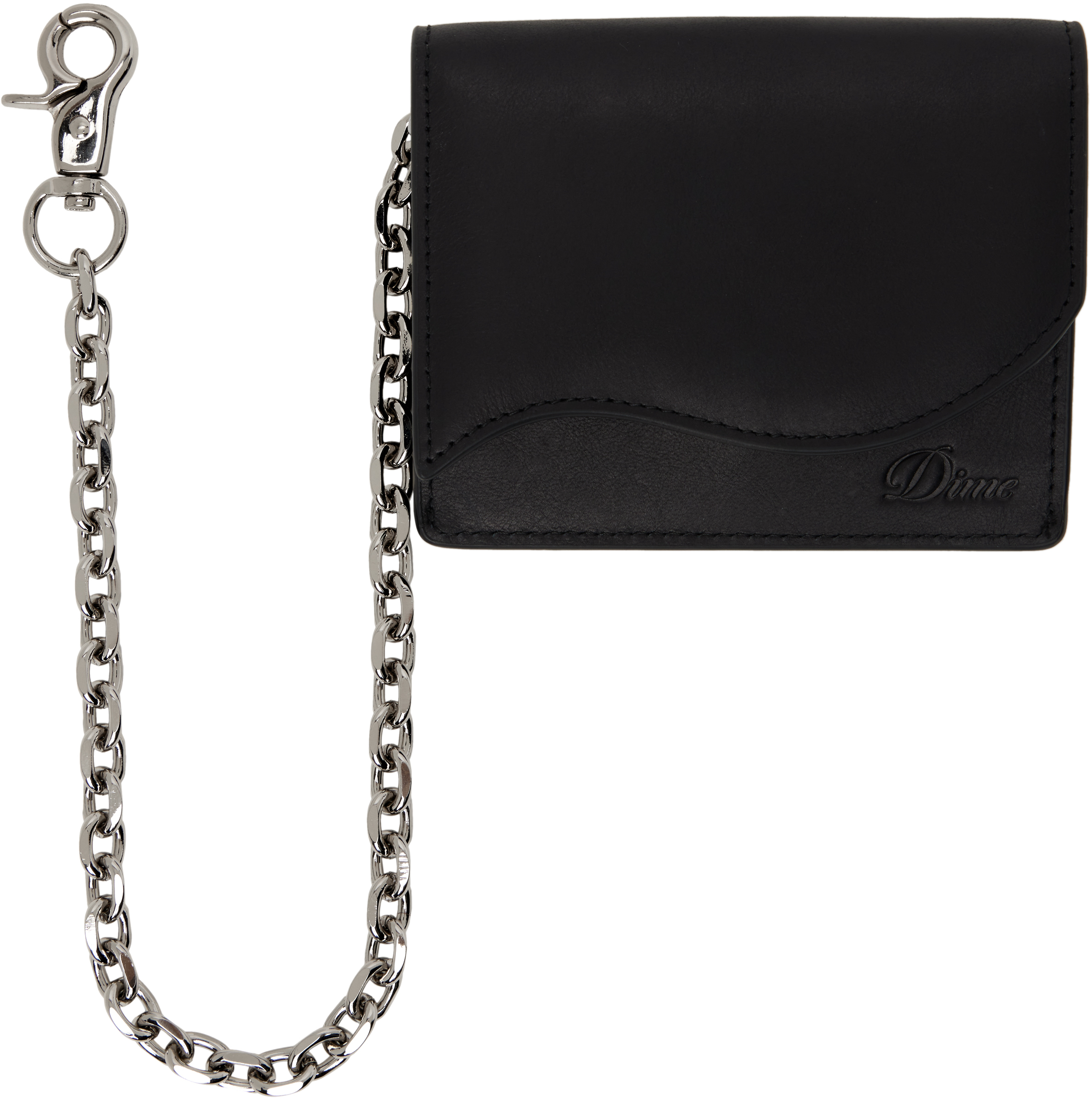 Black Chain Leather Wallet