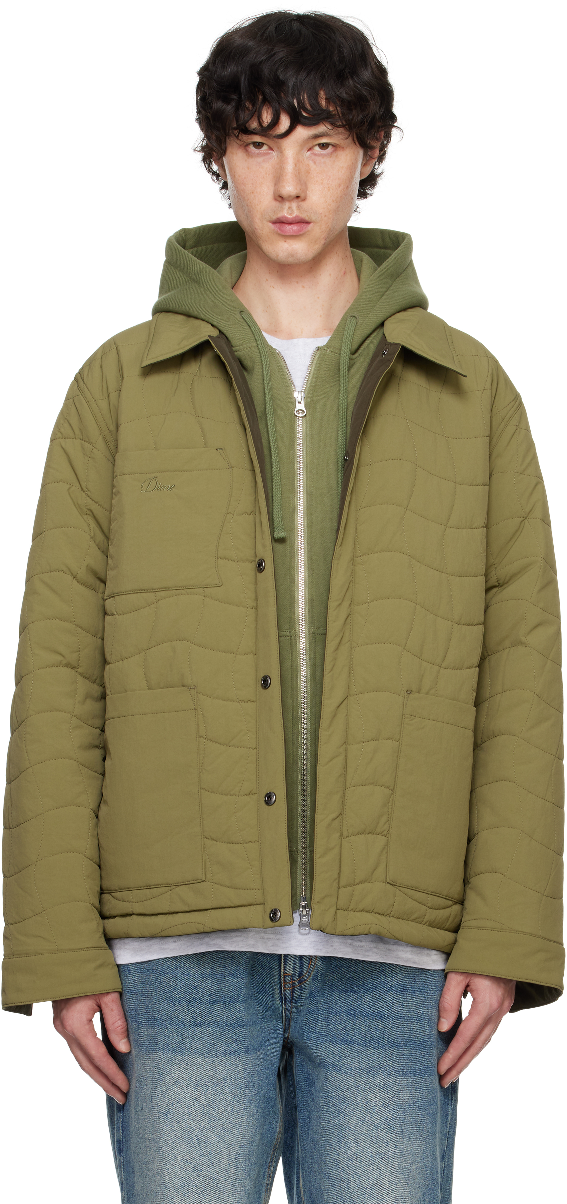 Green Insulated Reversible Jacket