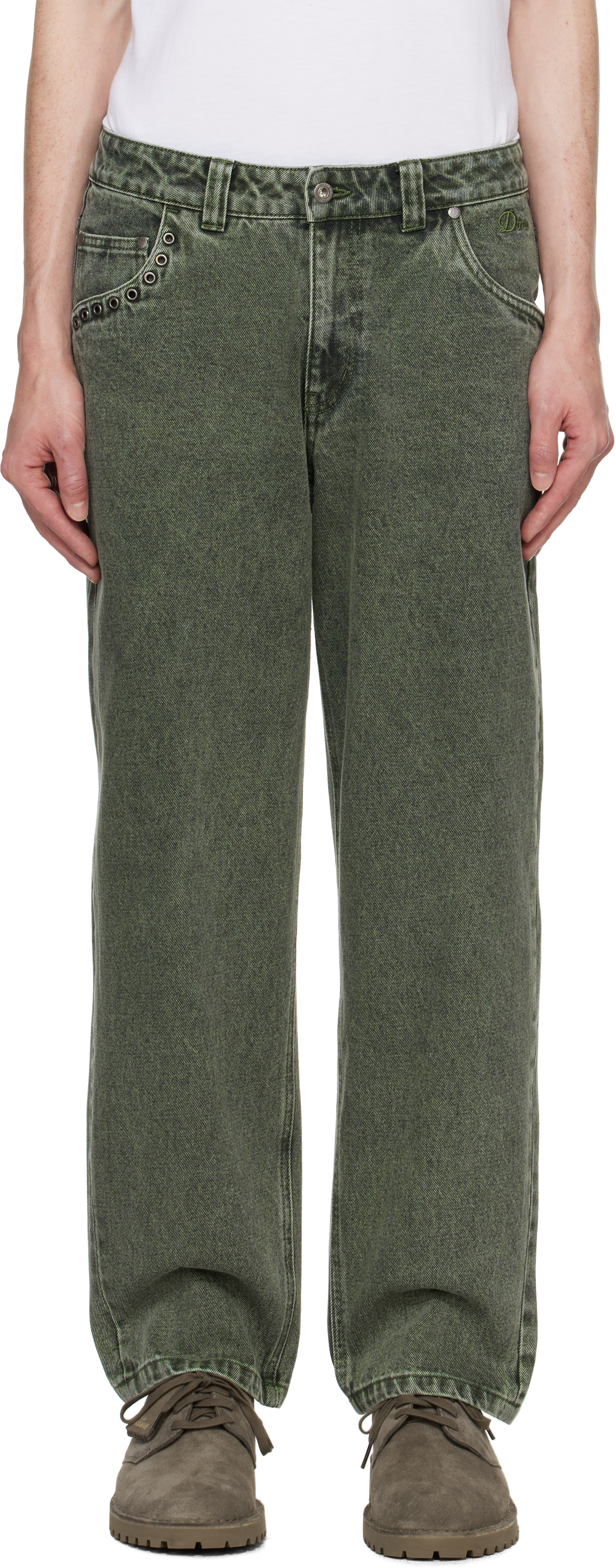 Dime: Green Classic Relaxed Jeans | SSENSE Dime: Green Classic Relaxed Jeans | SSENSE