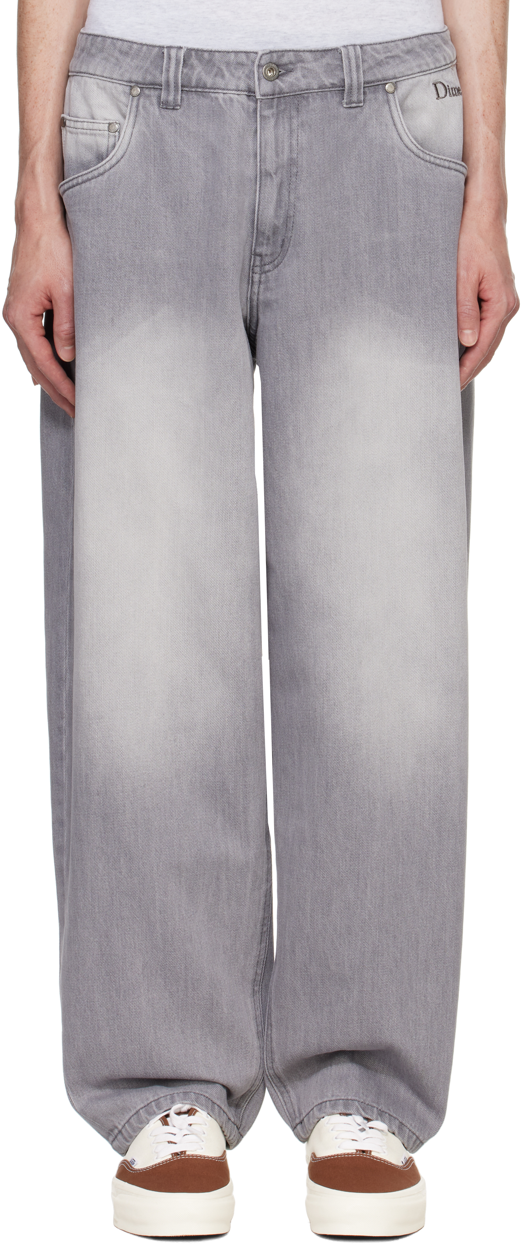 Shop Dime Gray Classic Relaxed Jeans In Sandblaster Gray