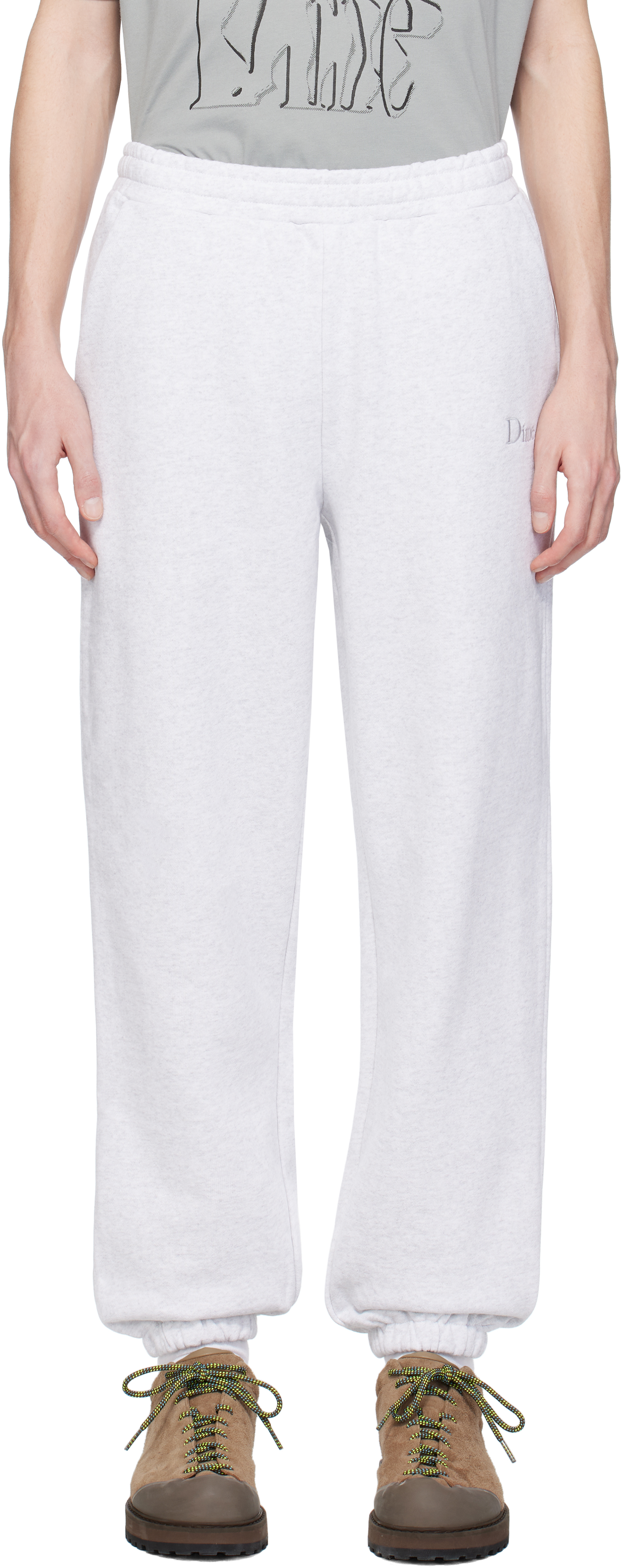 Gray Classic Small Logo Sweatpants