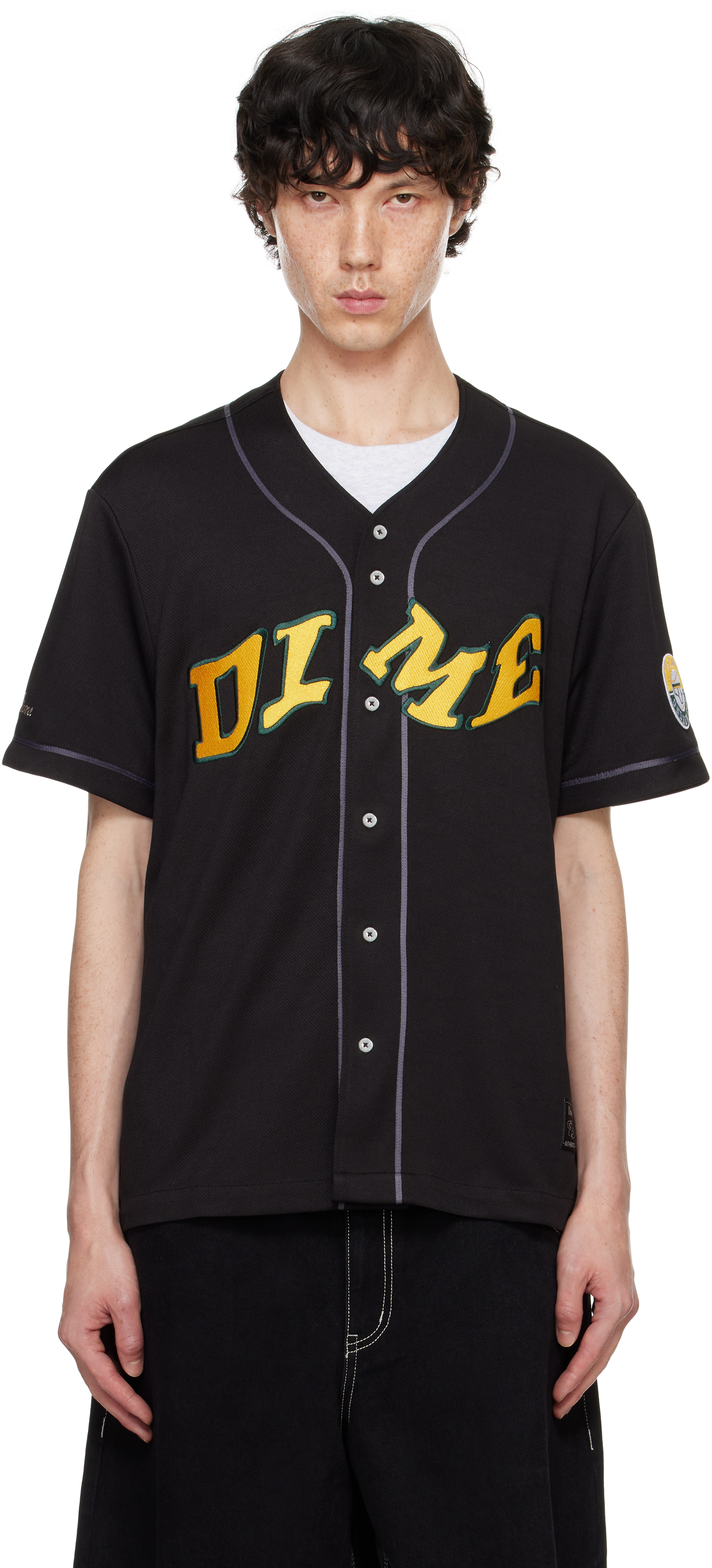 Black League Jersey by Dime on Sale