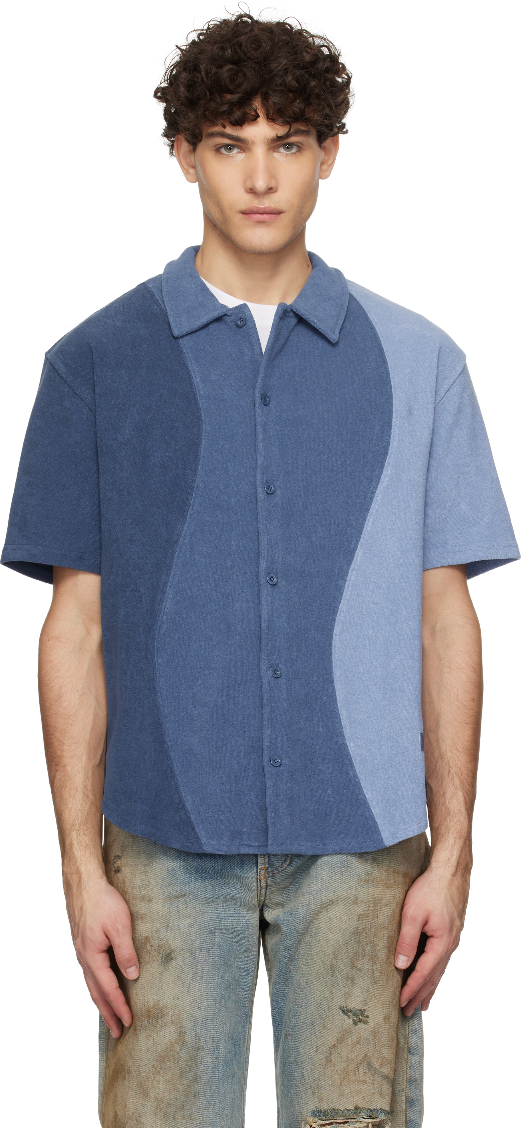 Blue Terry Cloth Shirt