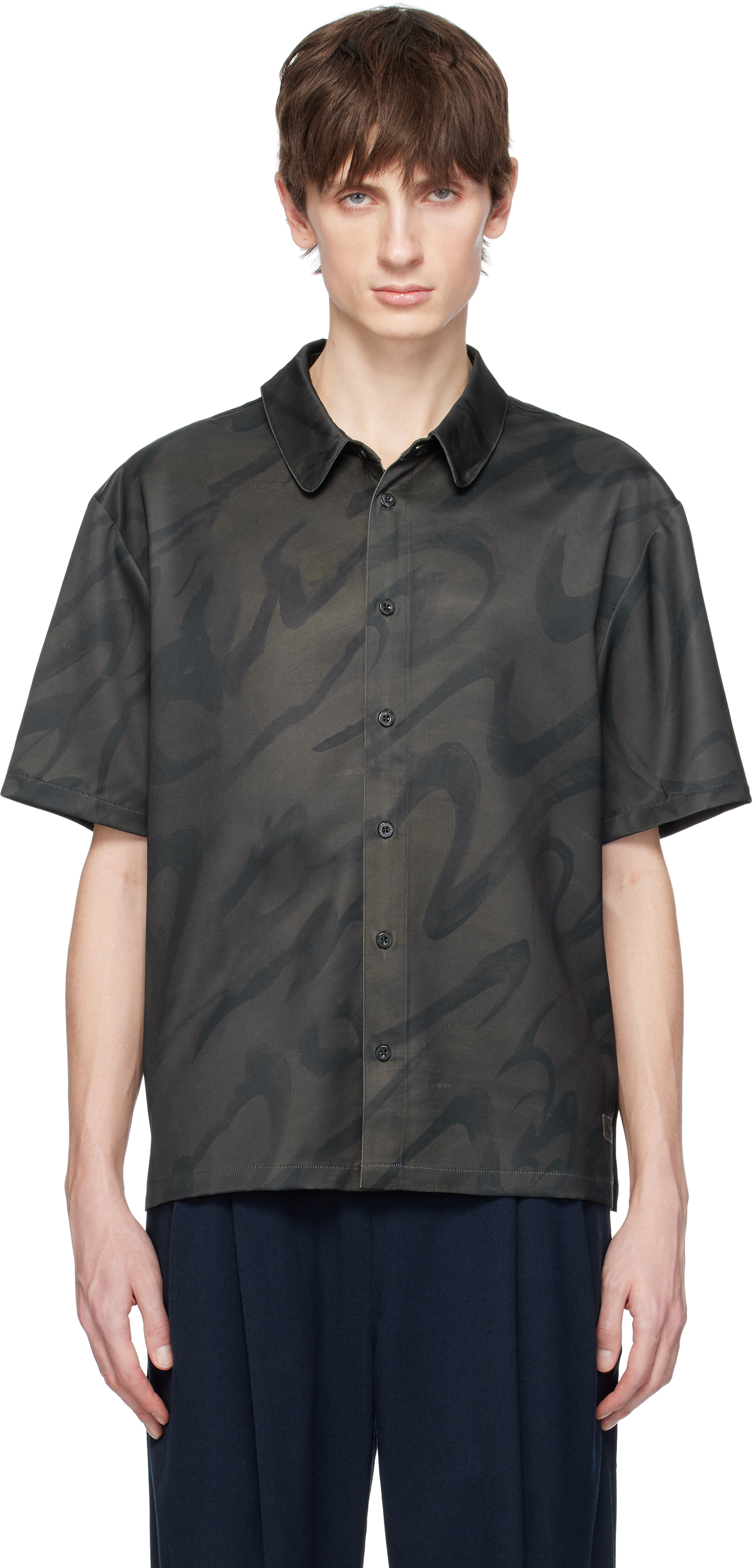 Black Chilling Satin Shirt