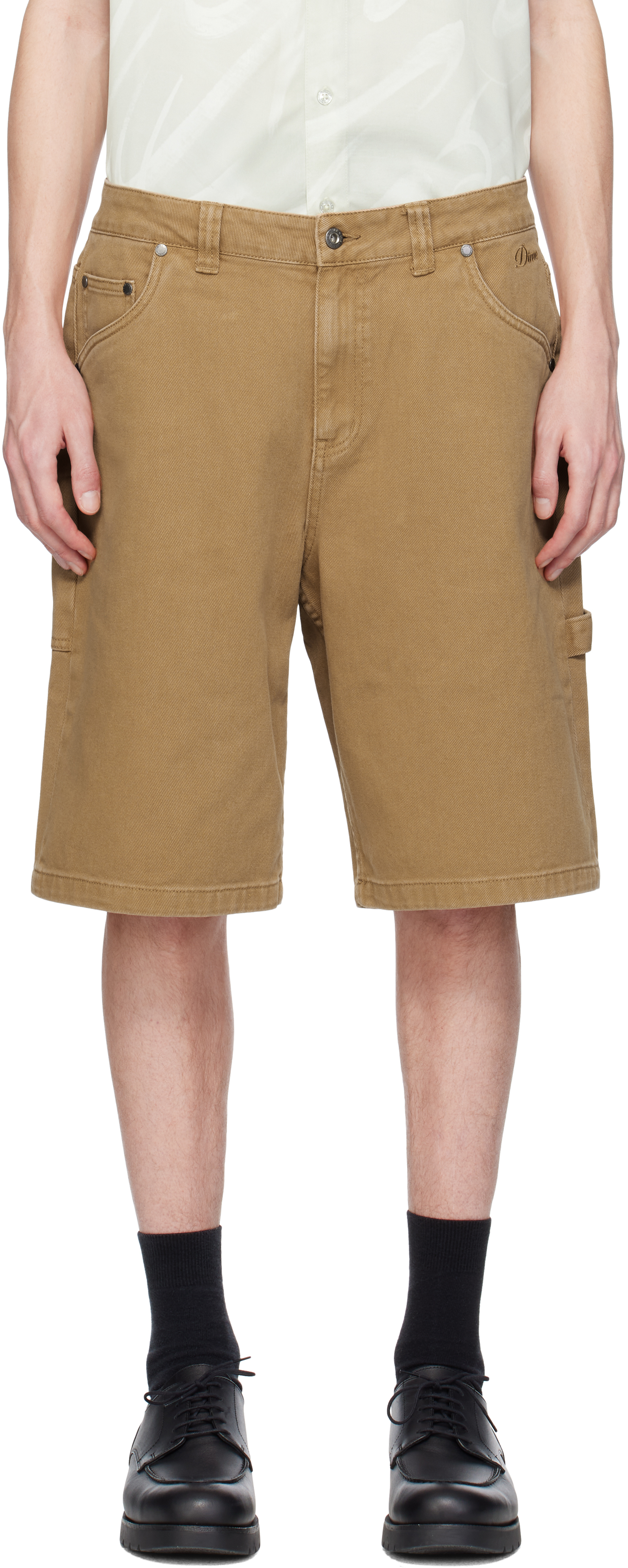 Tan Classic Denim Shorts