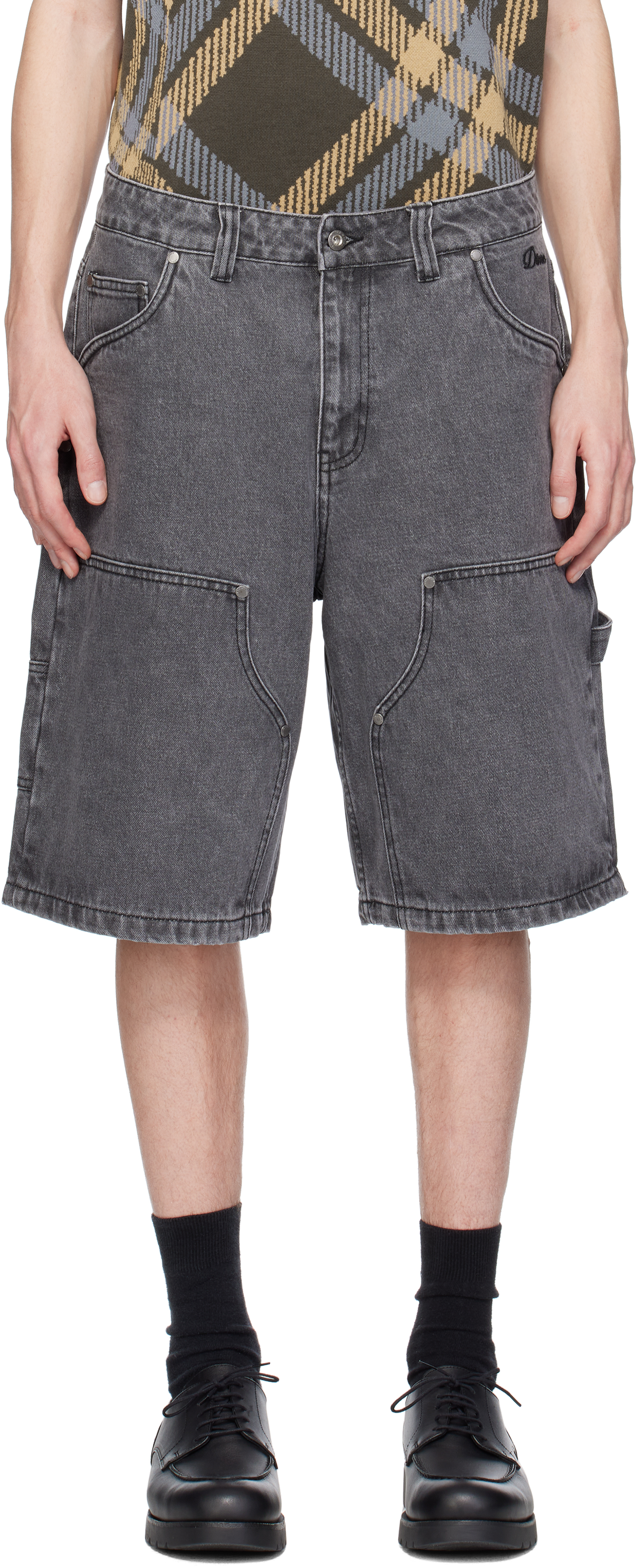 Gray Carpenter Denim Shorts