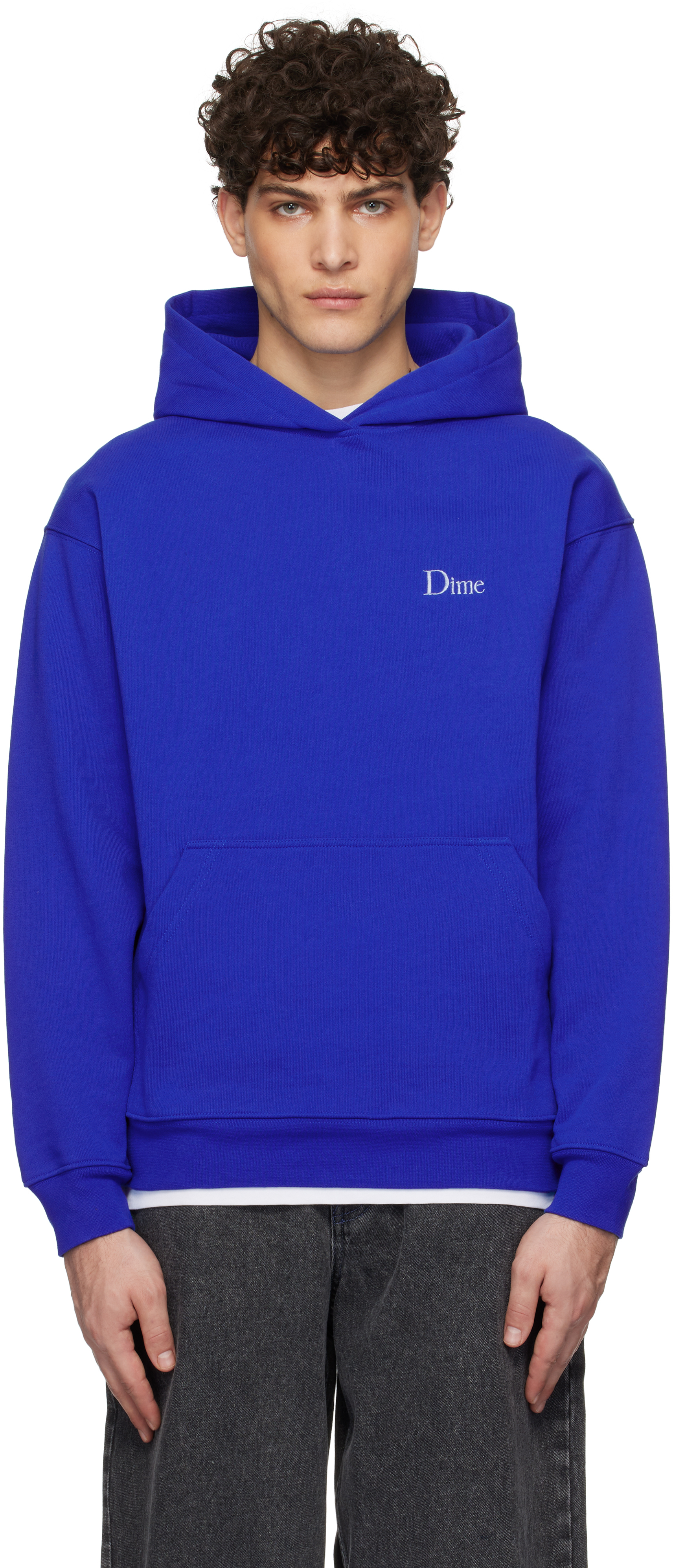 Blue Classic Small Logo Hoodie