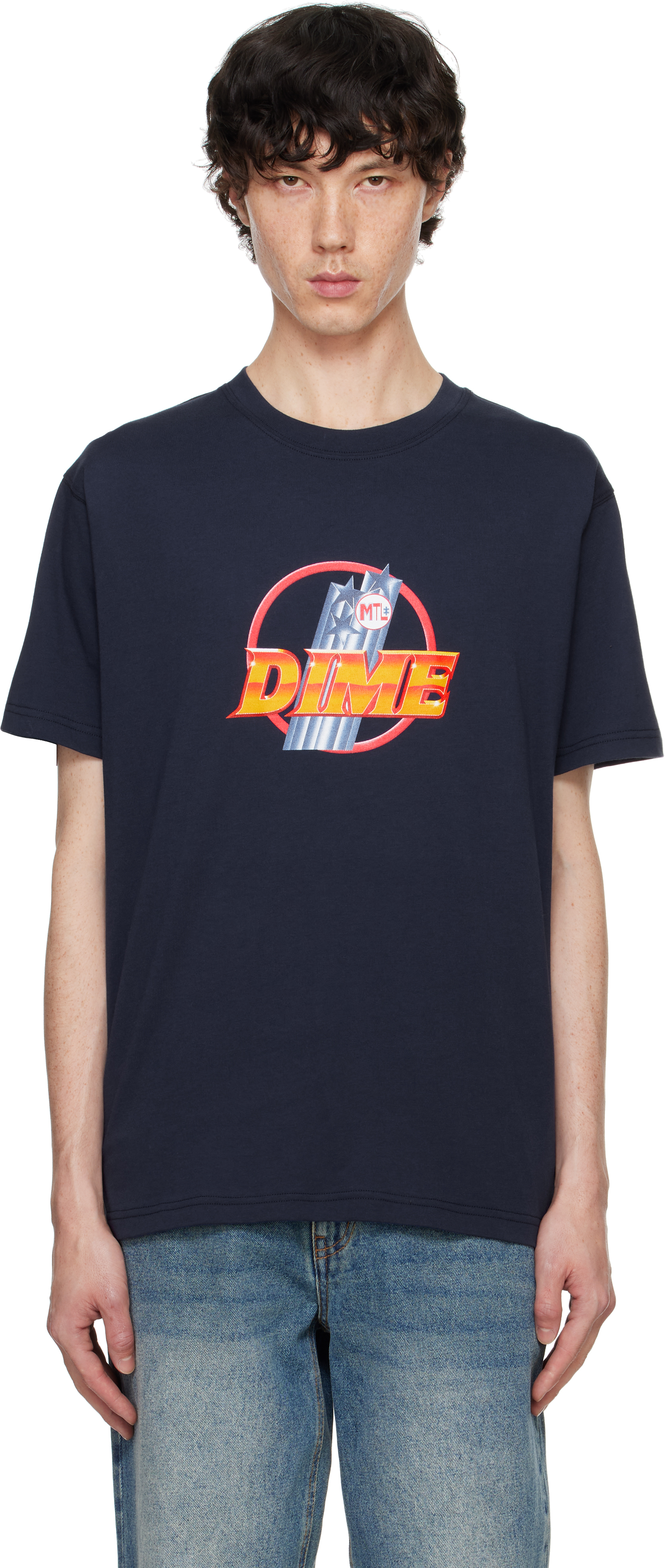 Shop Dime Navy Lance T-shirt