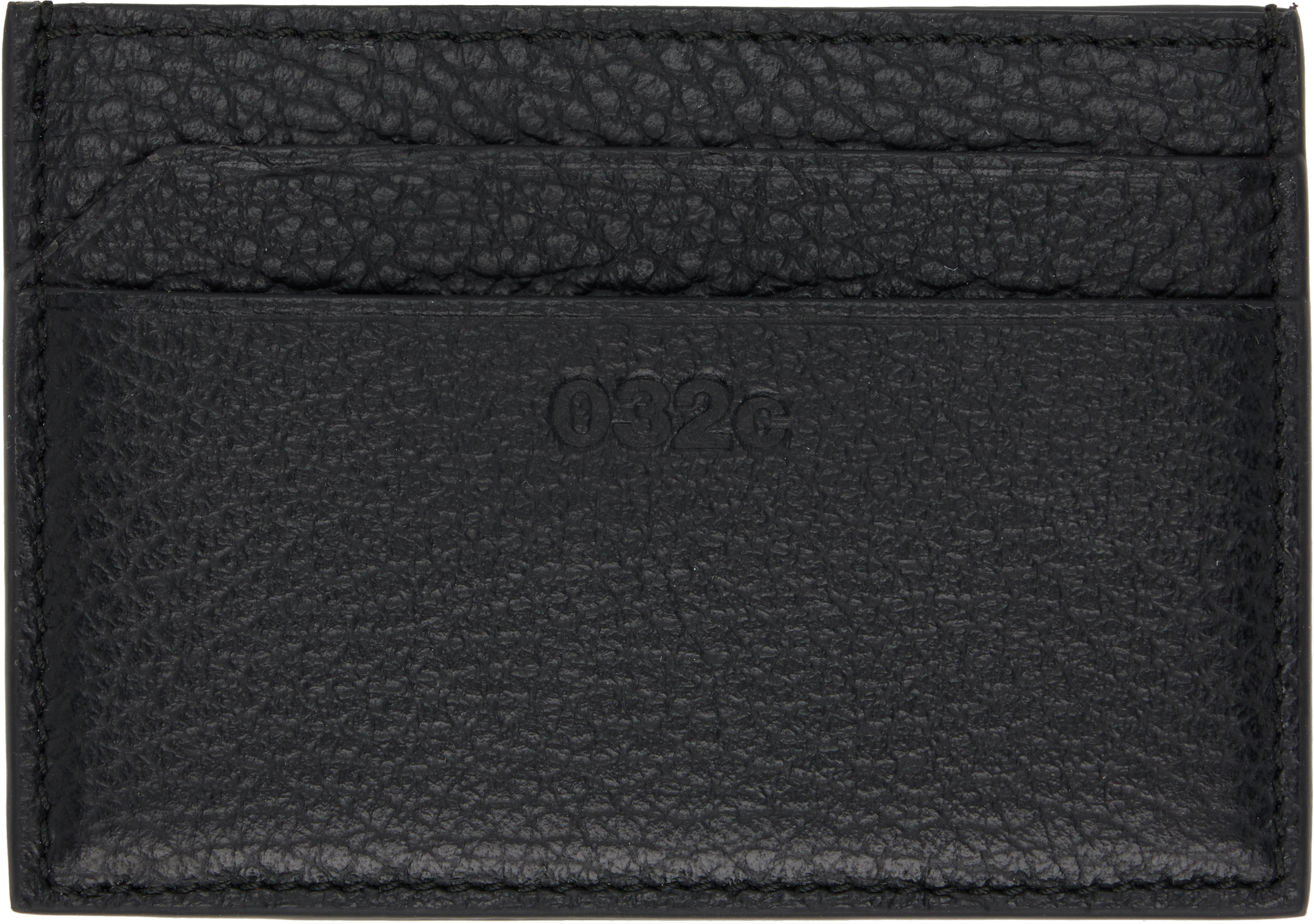 Black Embossed-Logo Card Holder