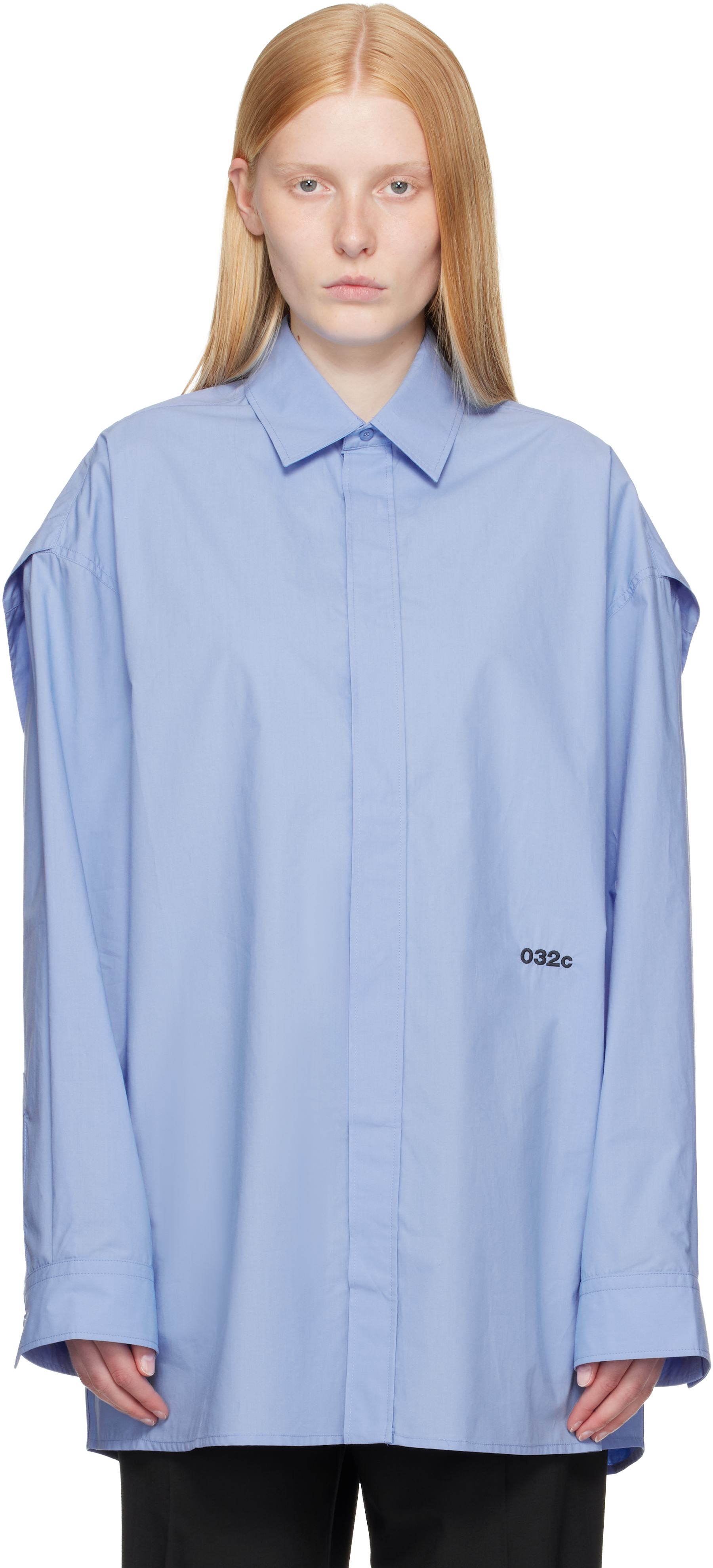 Blue 'Please Steam' Oversized Shirt