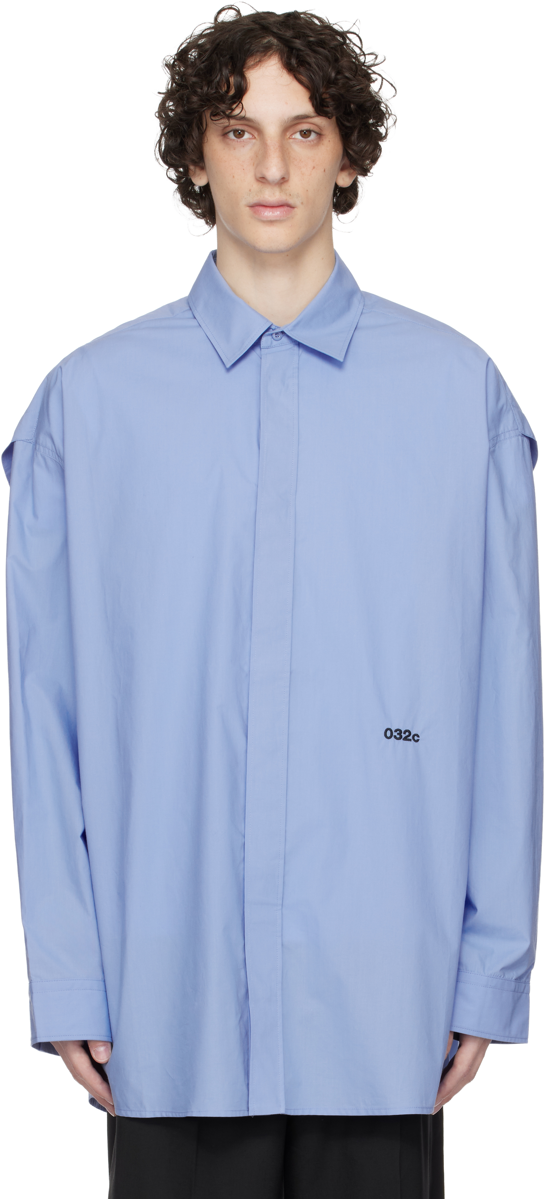 Blue 'Please Steam' Oversized Shirt