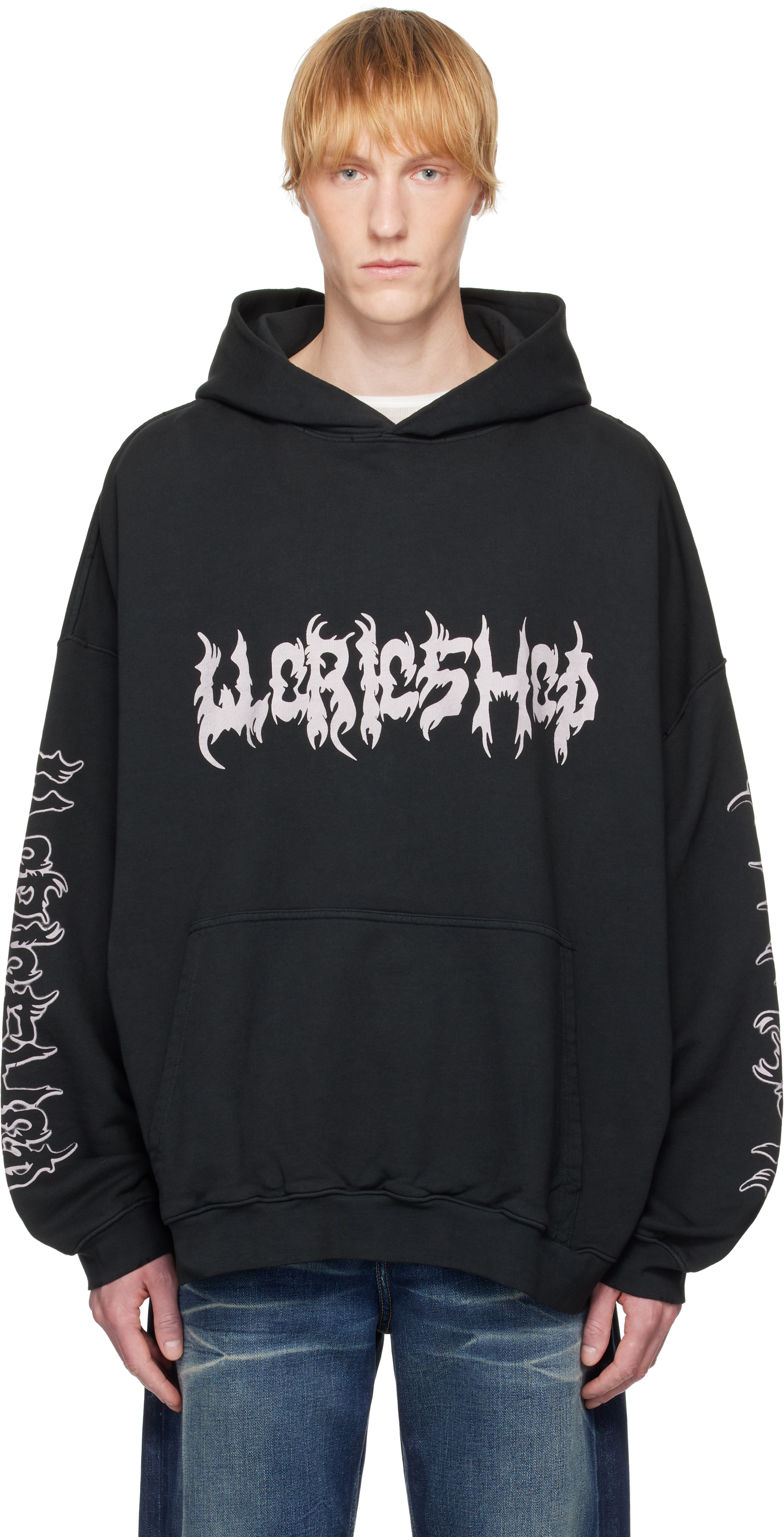 Black Faithless Oversized Hoodie