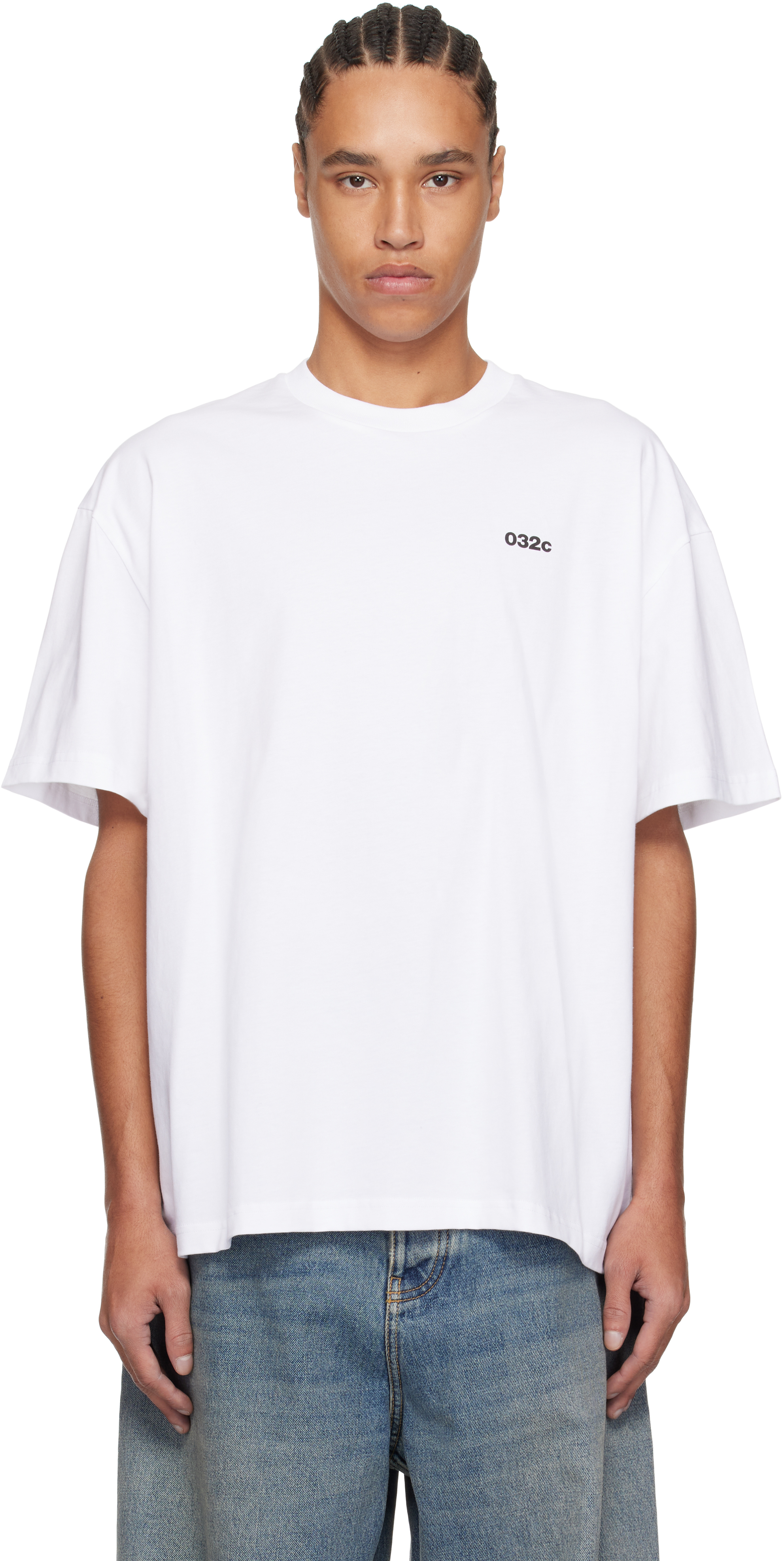 ★032c★ U SS25 PARIS T-SHIRT WHITE SS25 PARIS TSHIRT WHITE White 'SS-25, Paris' T-shirt by 032c on Sale