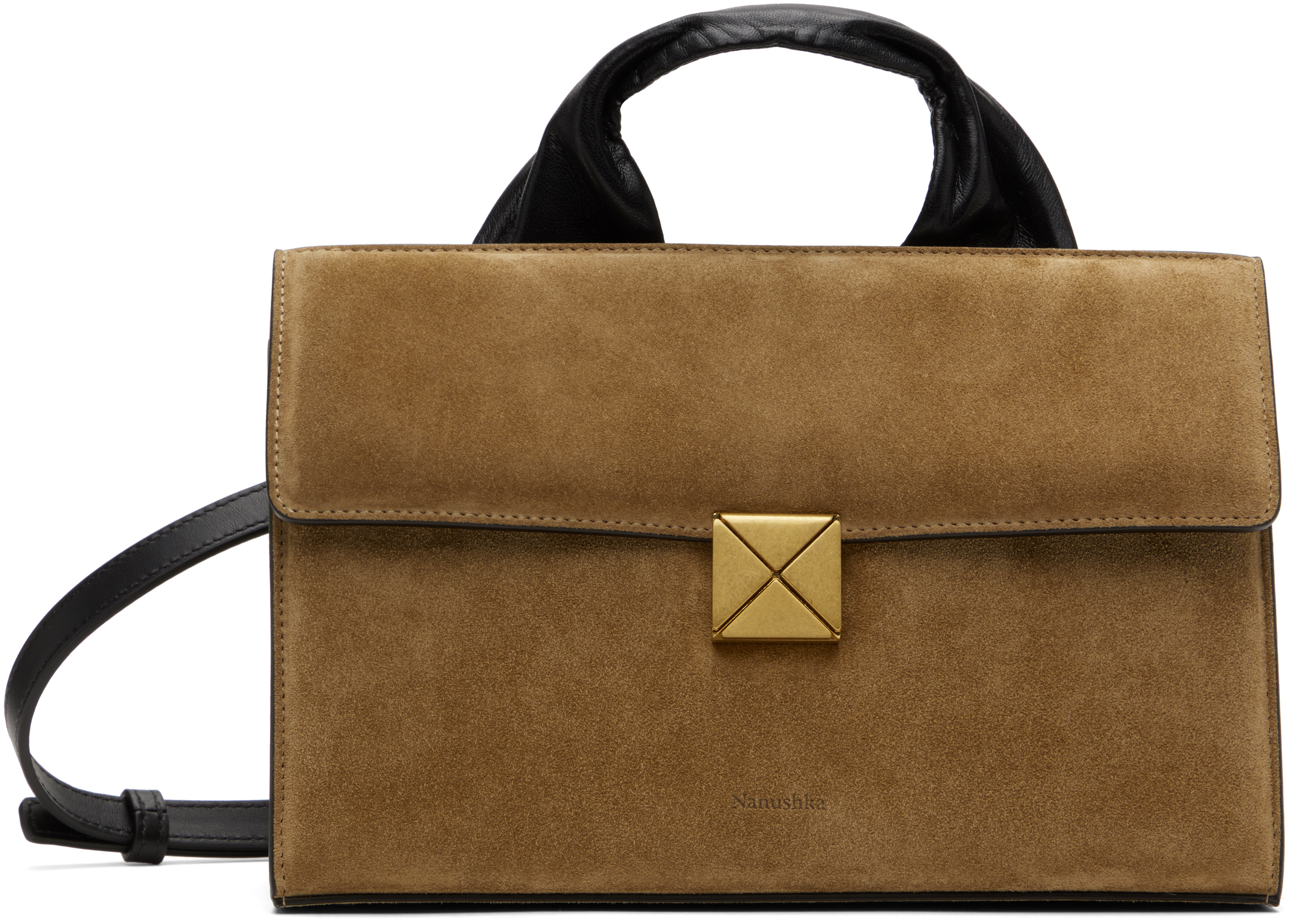 Nanushka Brown Sandi Lock Bag In Brown