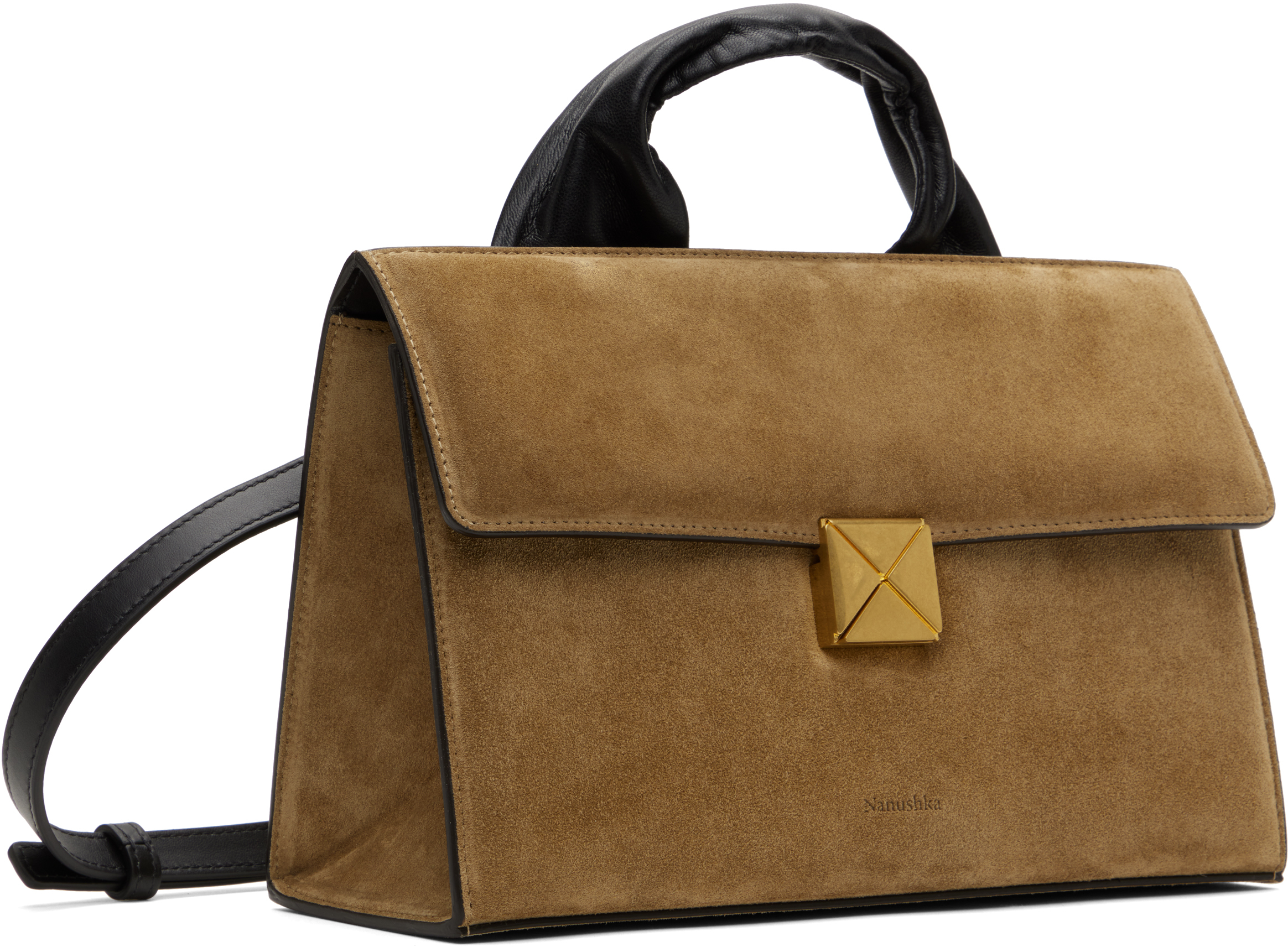 Nanushka Brown Sandi Lock Bag In Brown