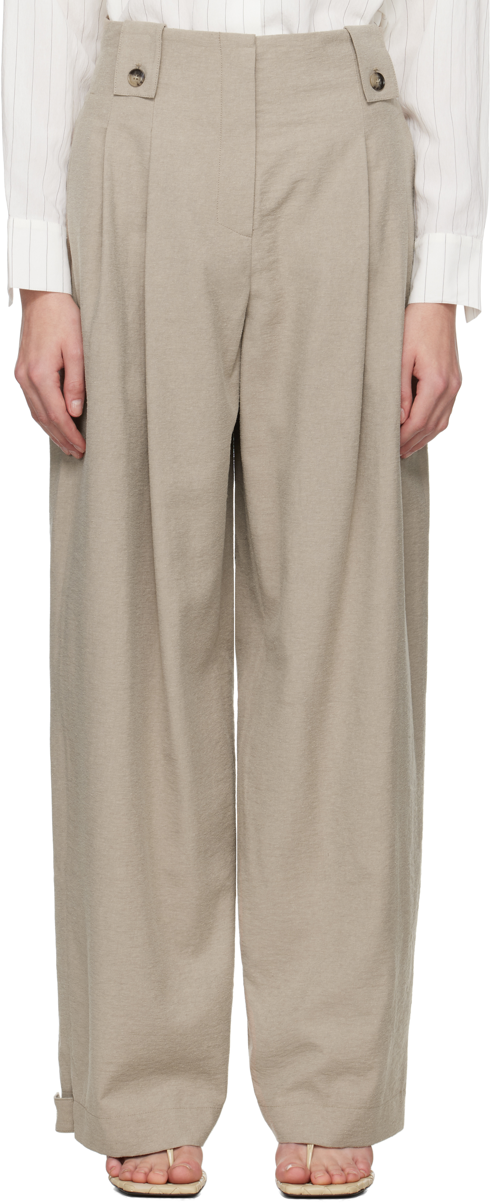 Beige Jenci Trousers