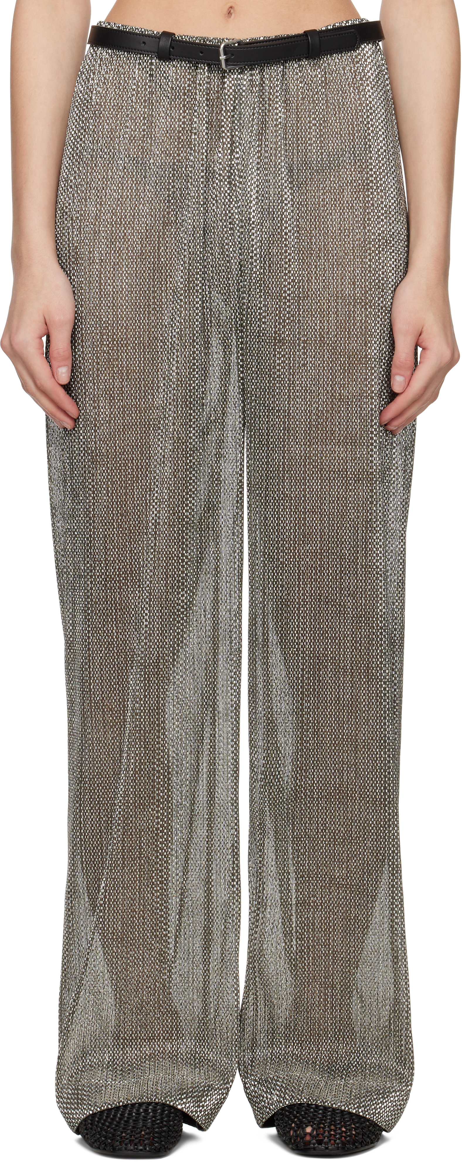 Silver & Black Maglie Trousers