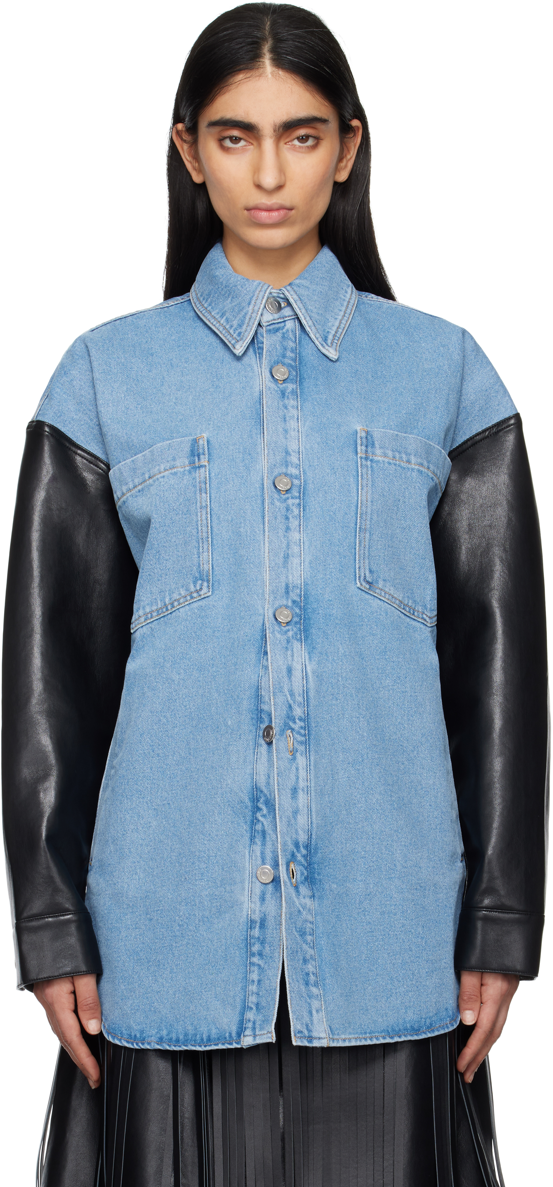 Blue 
Black Zinnie Denim Shirt