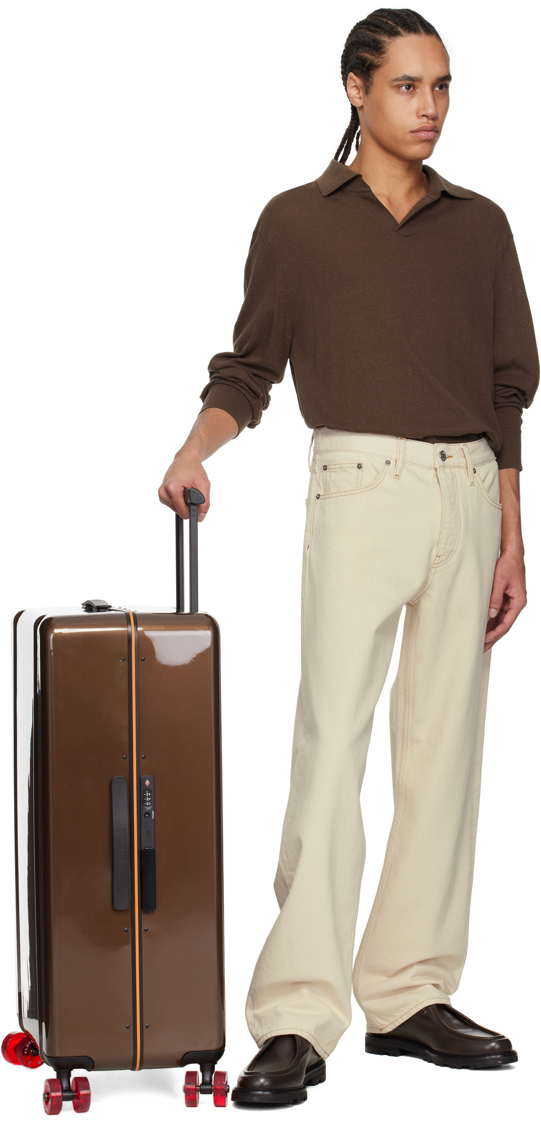 Floyd Brown  Trunk Suitcase In Bronco Brown