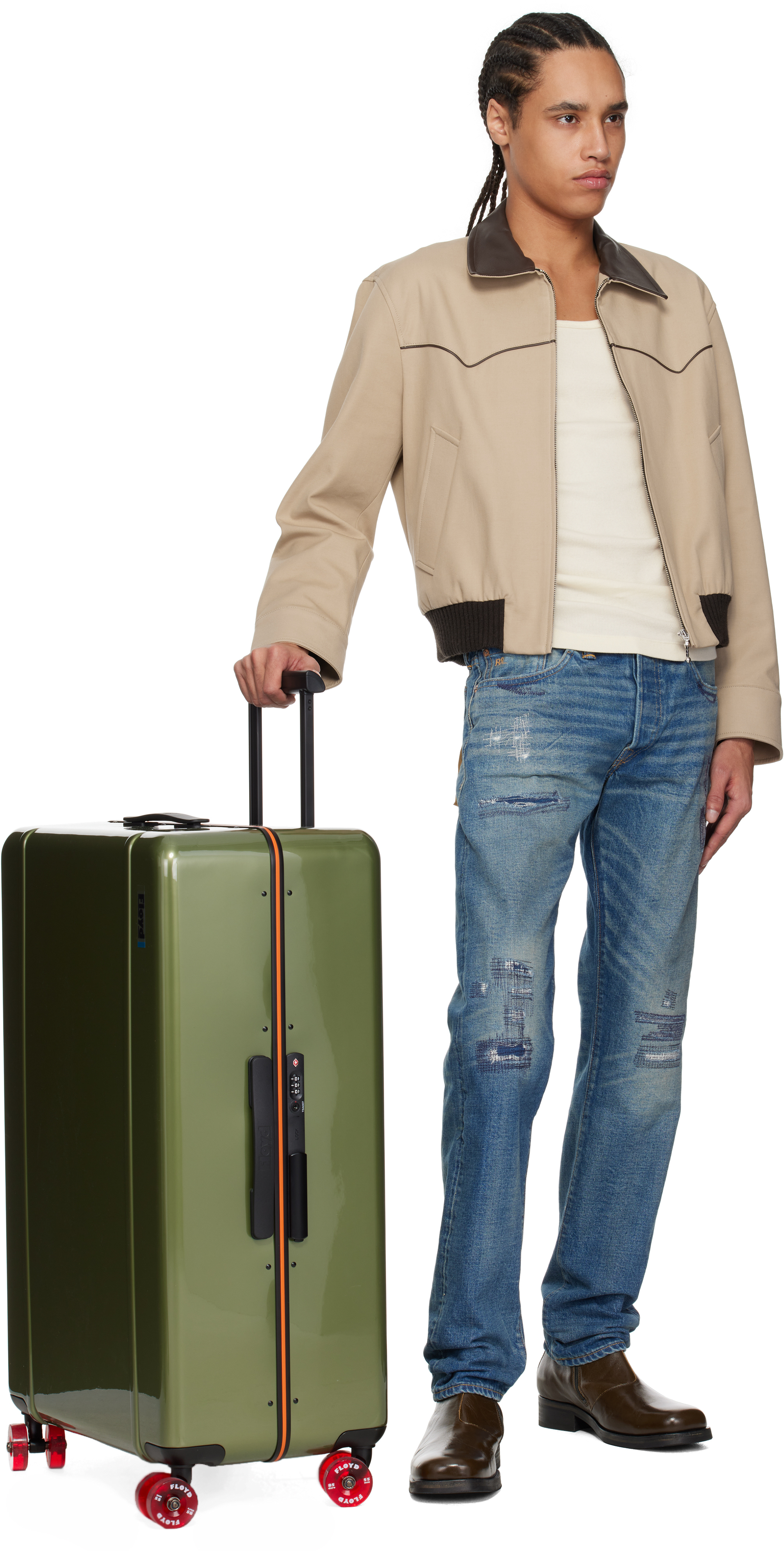 Floyd Green Trunk Suitcase In Vegas Green