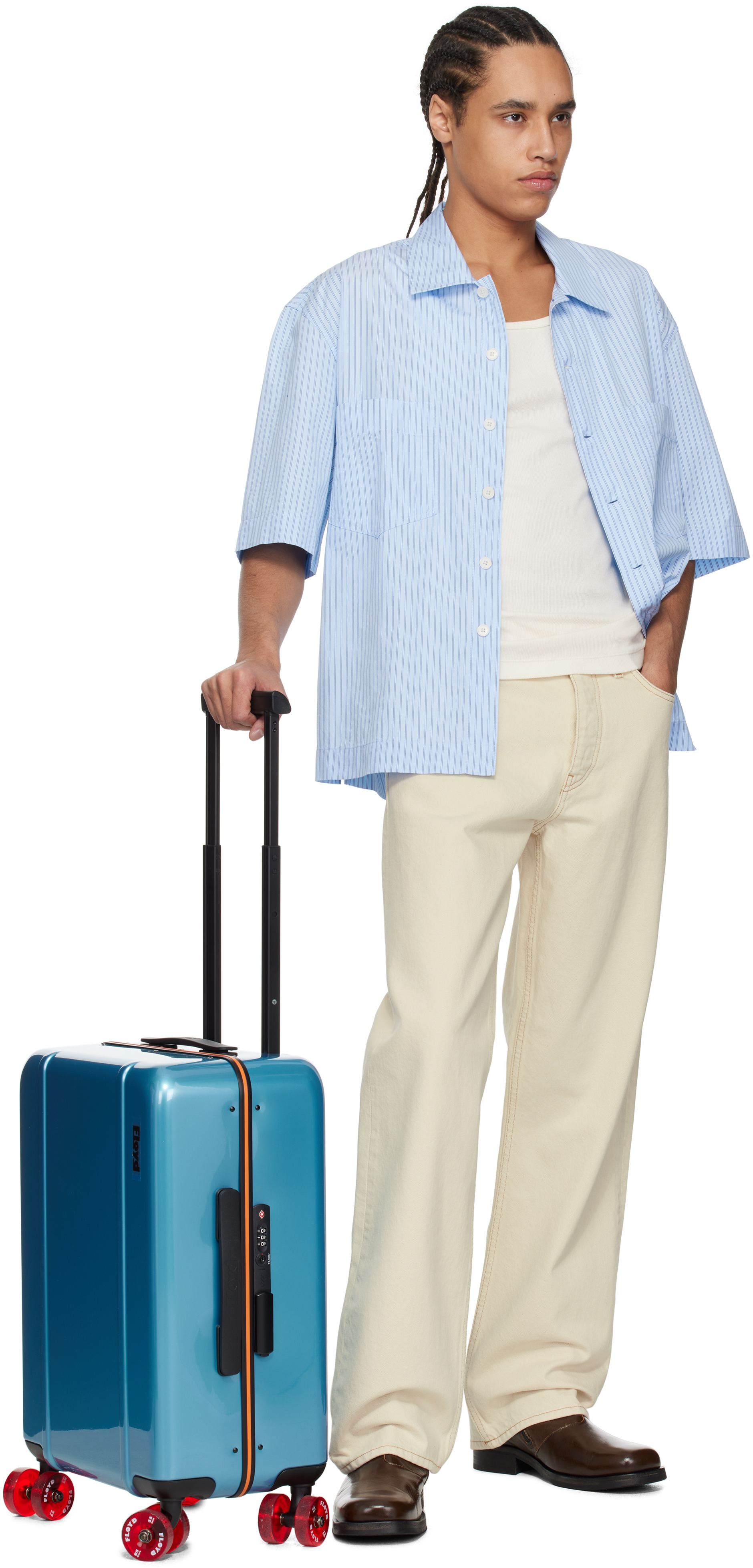 Floyd Blue  Cabin Suitcase In Pacific Blue