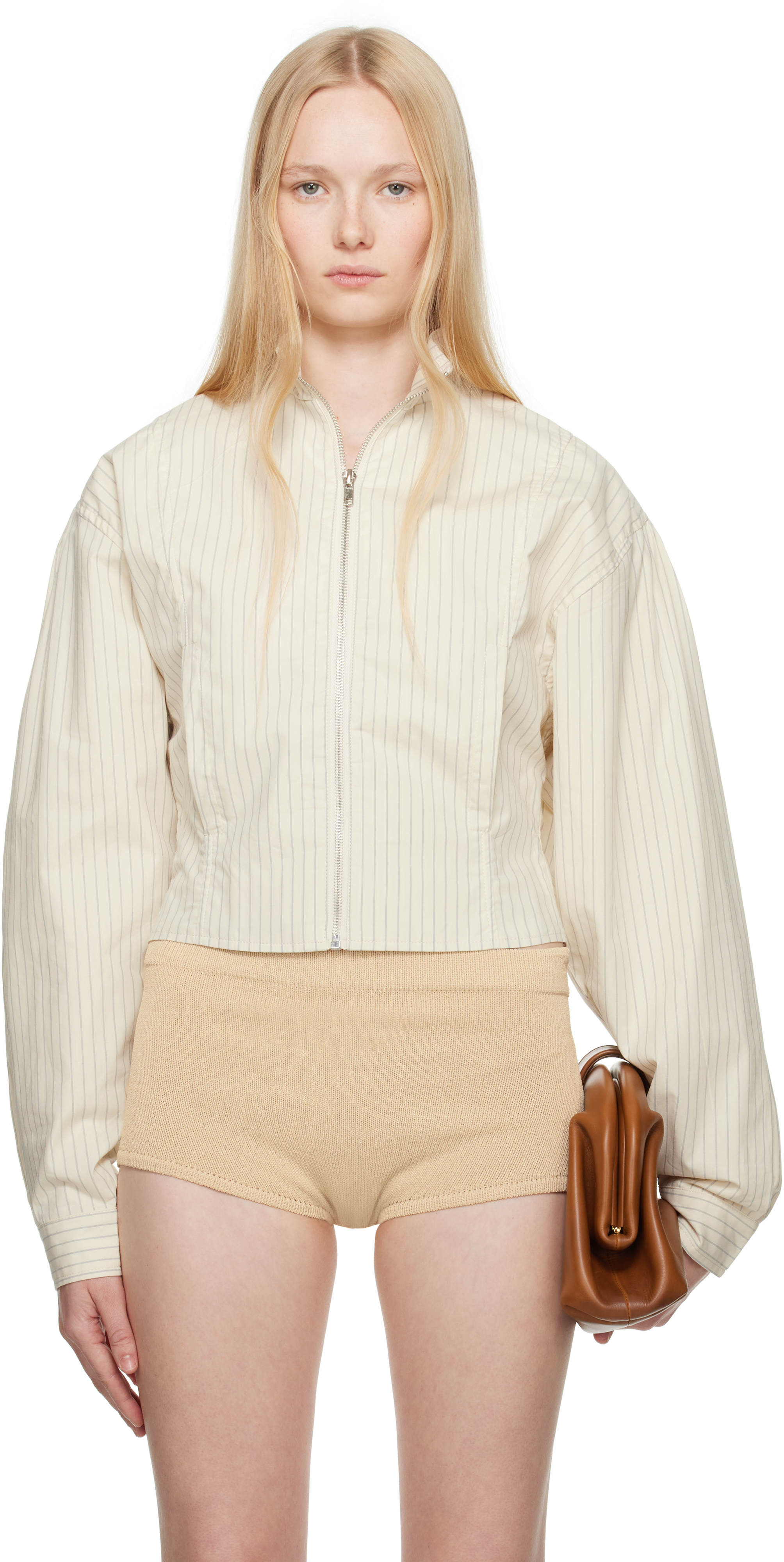 【関税込み】BELLE オフホワイト Globo II ジャケット Off-White Globo II Jacket by BELLE on Sale
