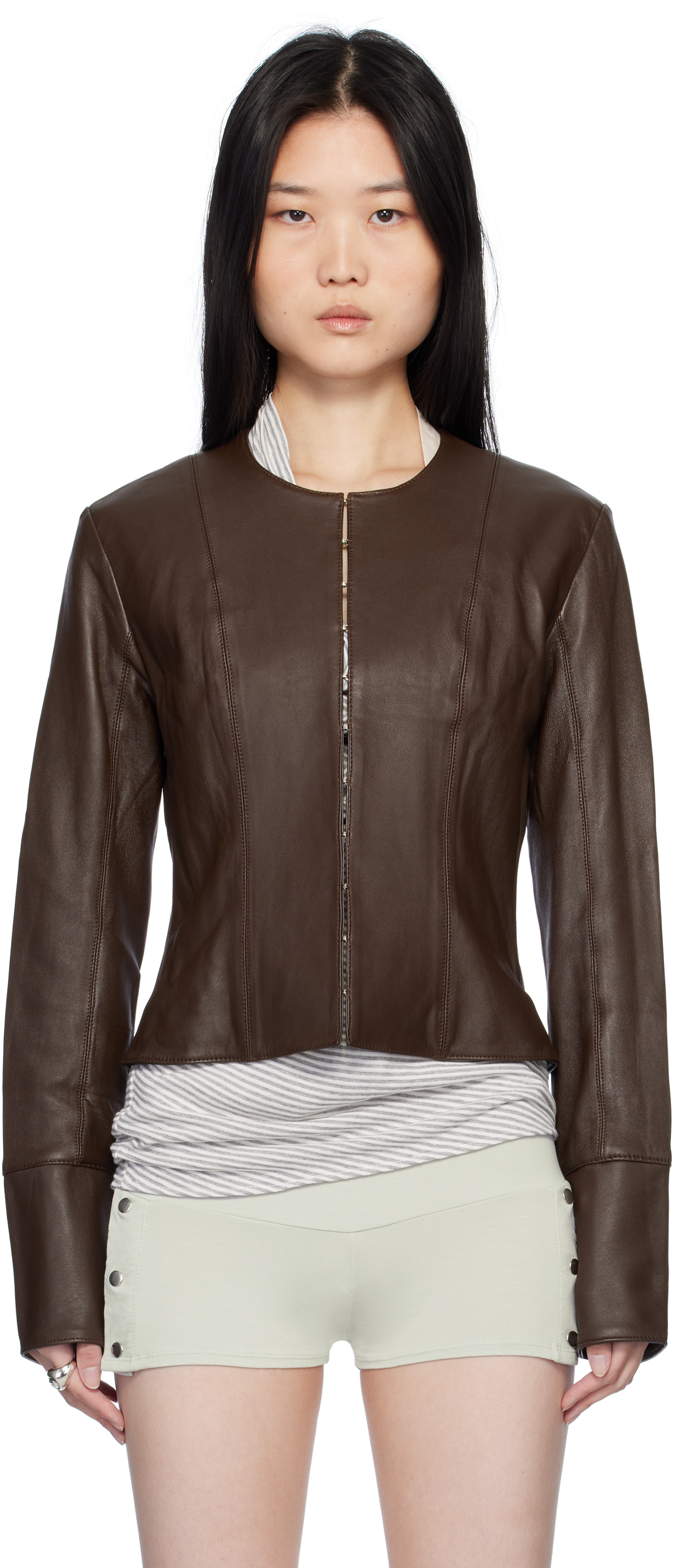 Brown Simi Leather Jacket