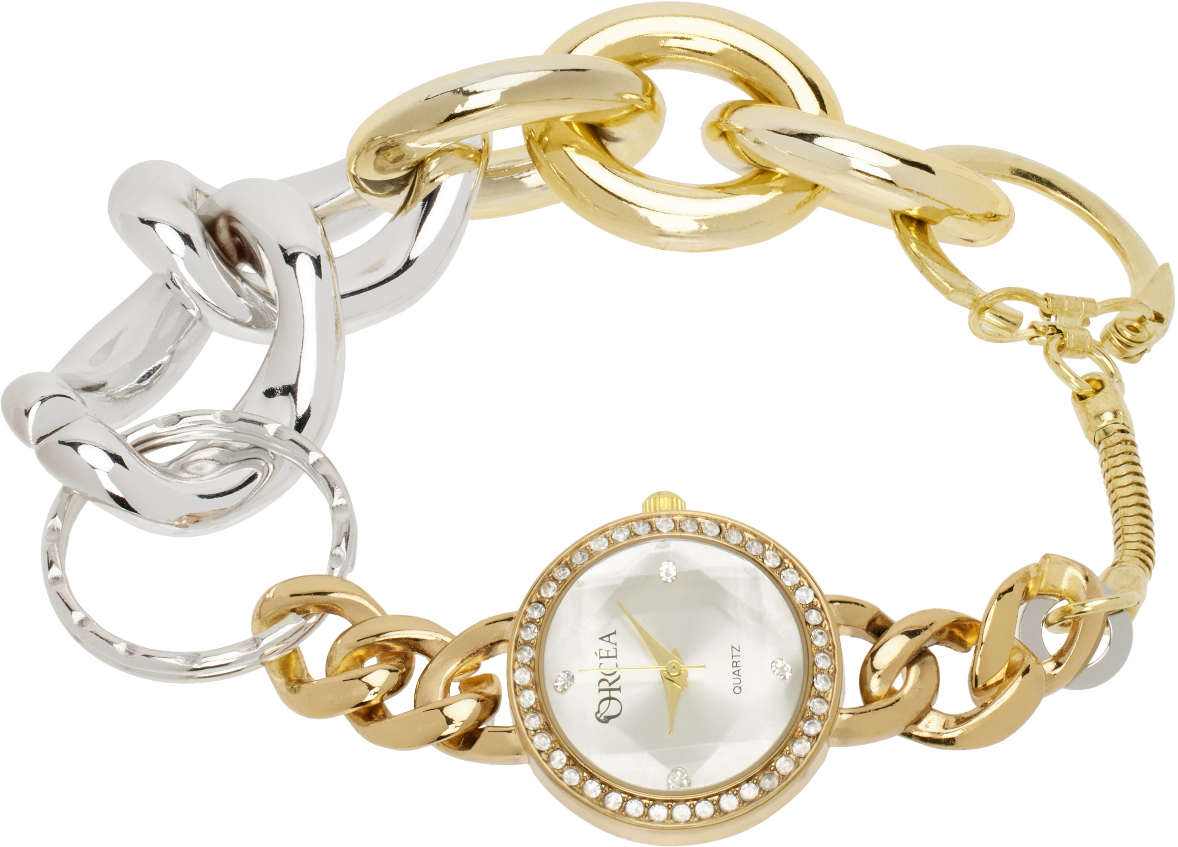 Silver & Gold Regular Bracelet Watch