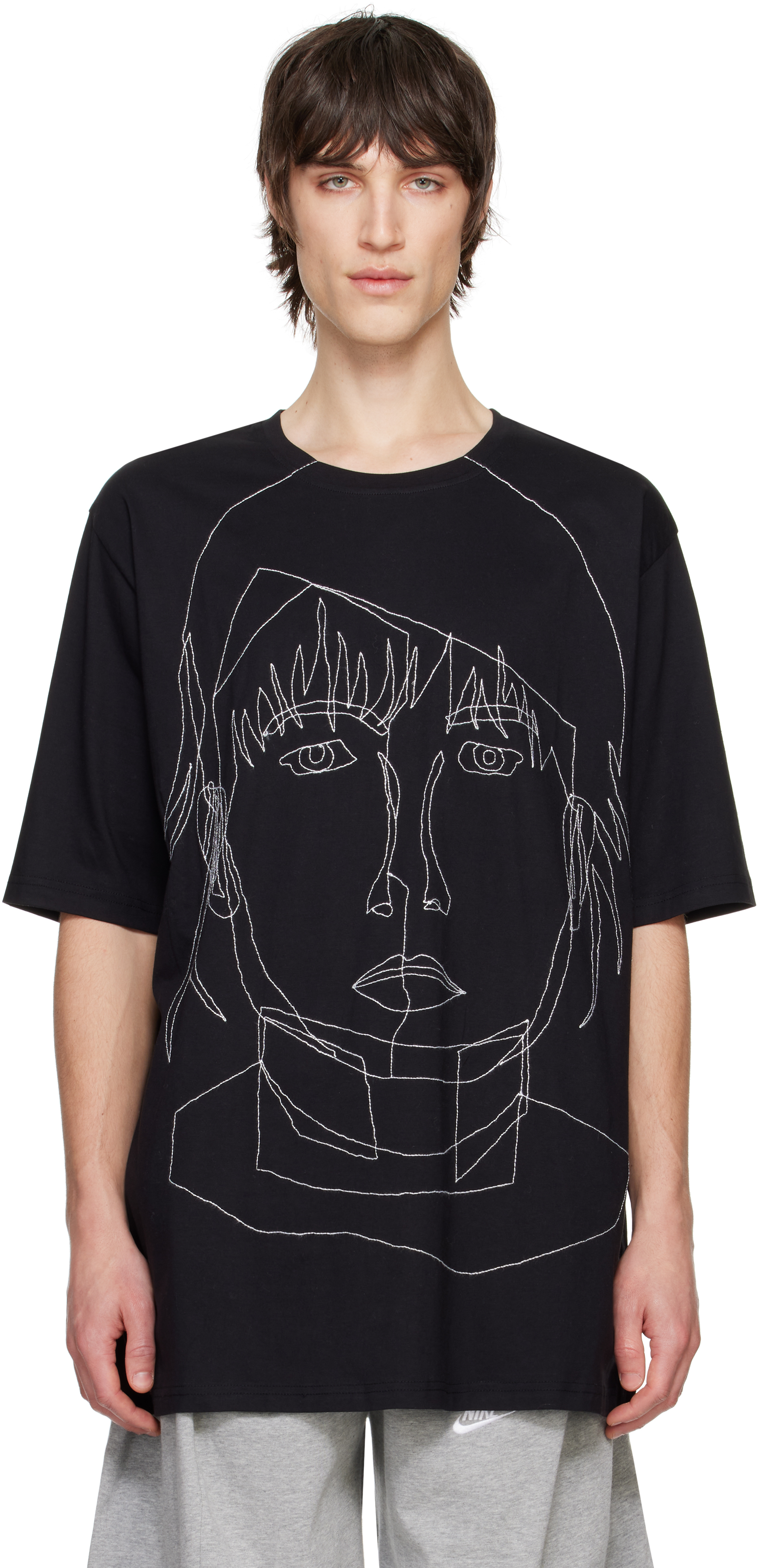 Black Stitched Starcut II T-shirt