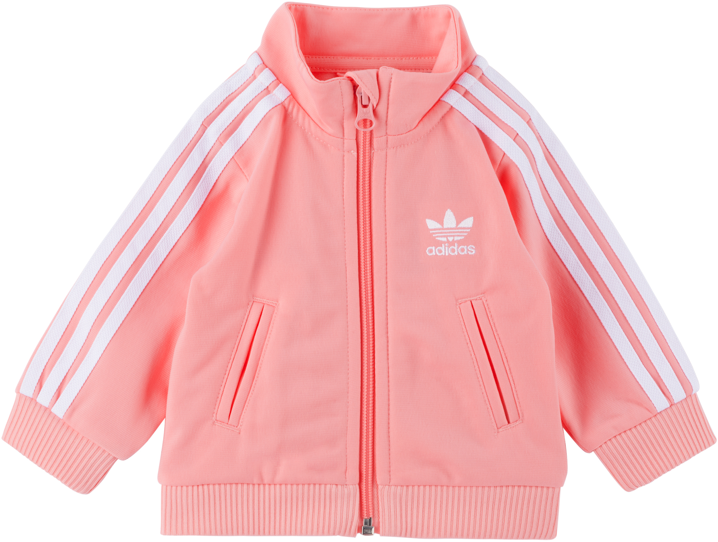 Adidas Originals Baby Pink Adicolor Firebird Tracksuit In Semi Pink Spark