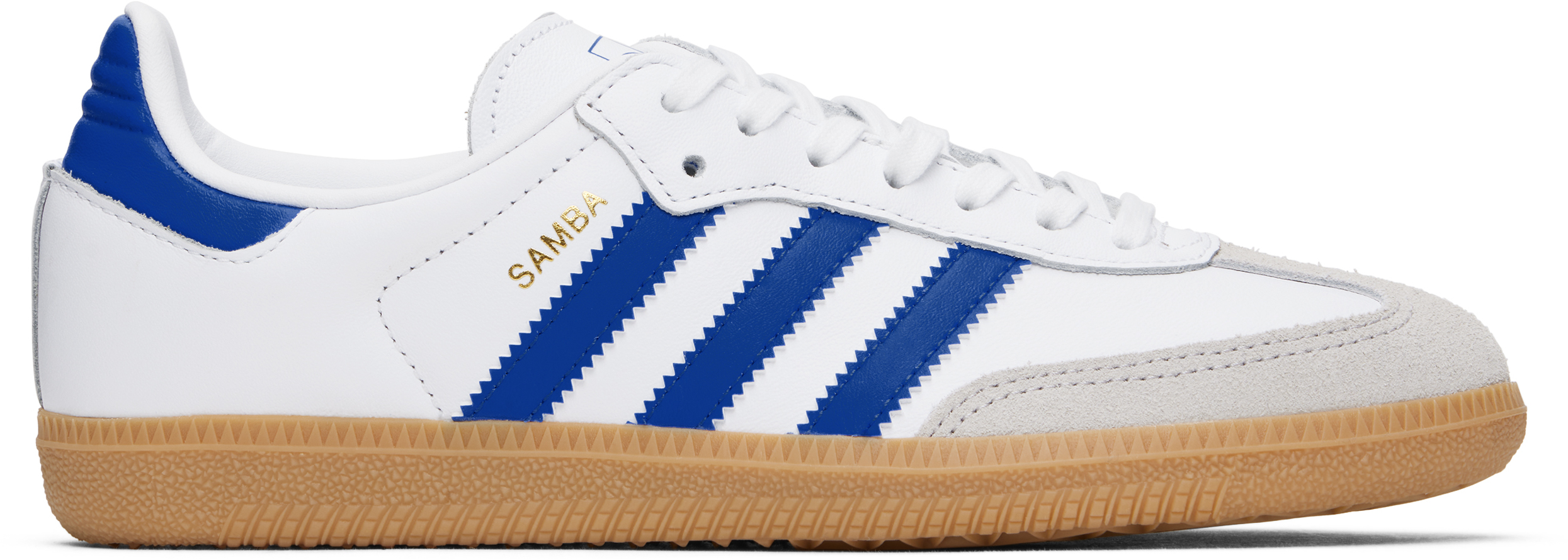 Adidas Originals Samba Og Sneakers In Ftwr White/blue/gum