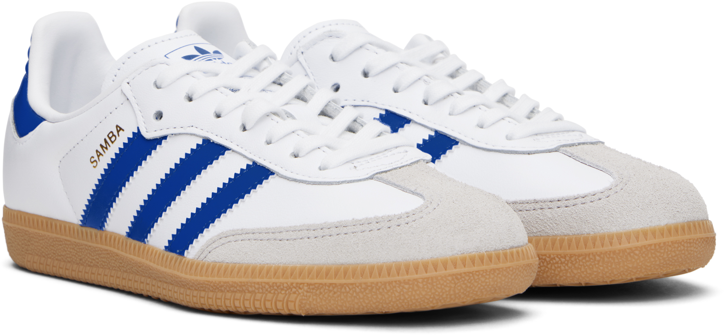 Adidas Originals Samba Og Sneakers In Ftwr White/blue/gum