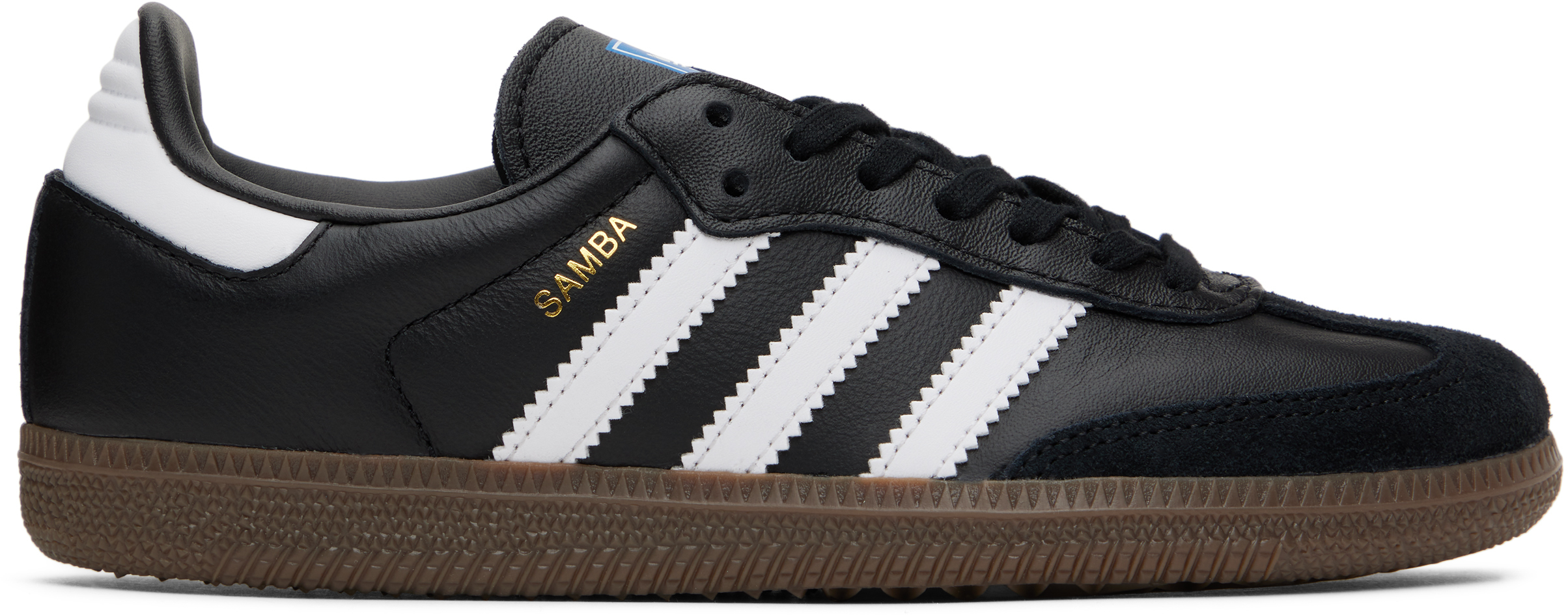 Adidas Originals Big Kids Black & White Samba Og Sneakers In Core Black/ftwr Whit