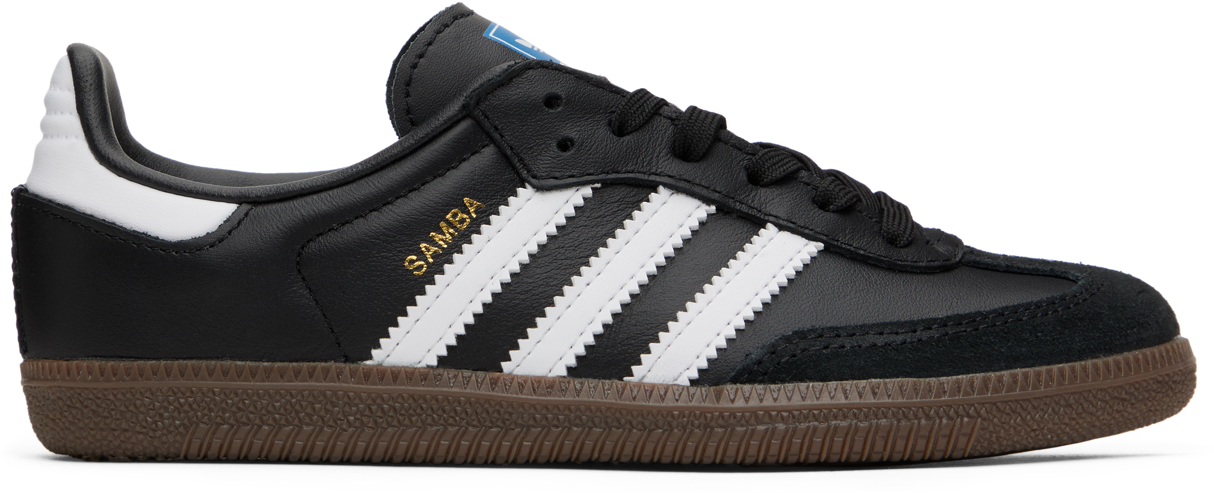Adidas Originals Little Kids Black & White Samba Og Trainers In Core Black/ftwr Whit