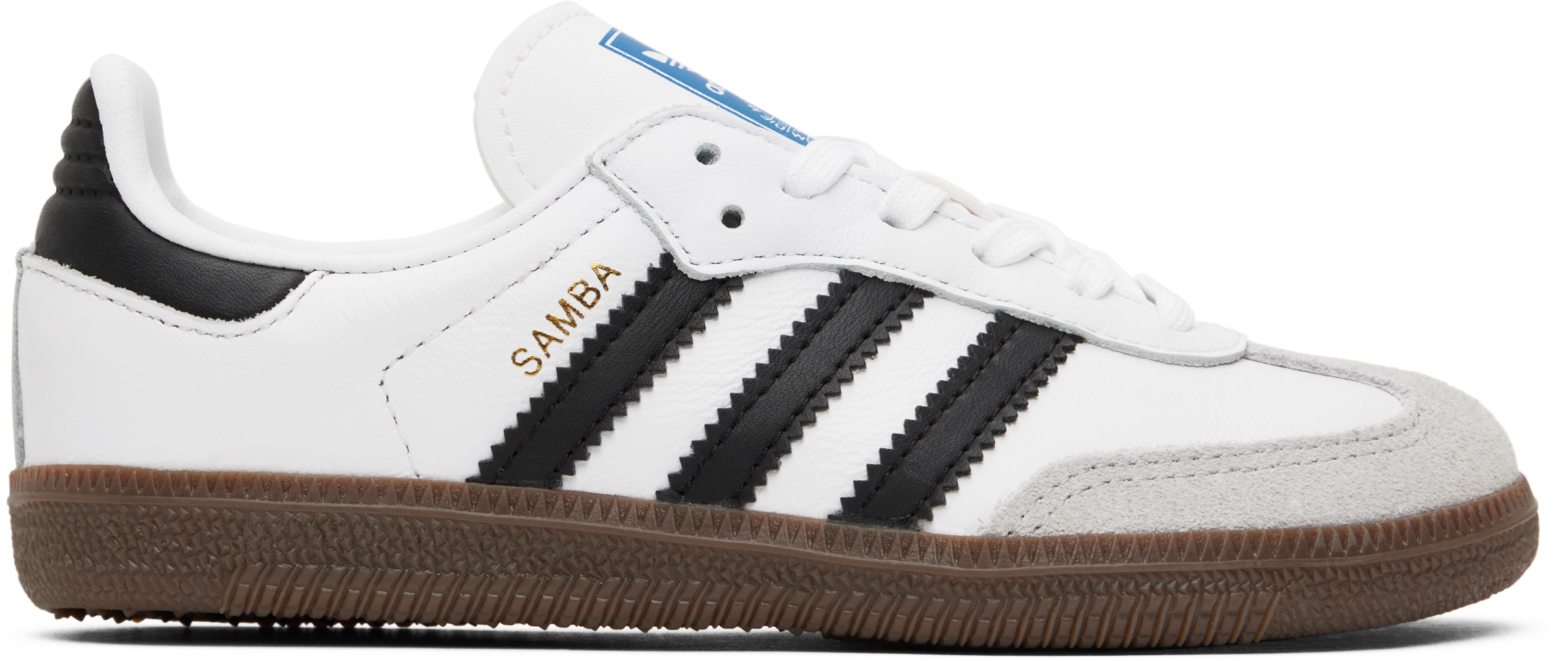 Adidas Originals Little Kids White & Black Samba Og Trainers In Ftwr White/core Blac